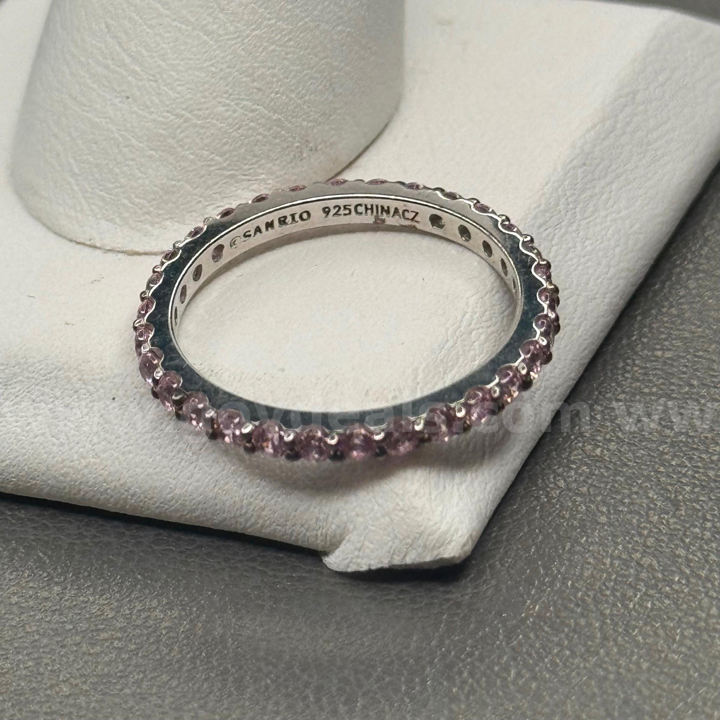 Silver 925 Ring with Pink Stones  925 Government Surplus Auction - Photo #2