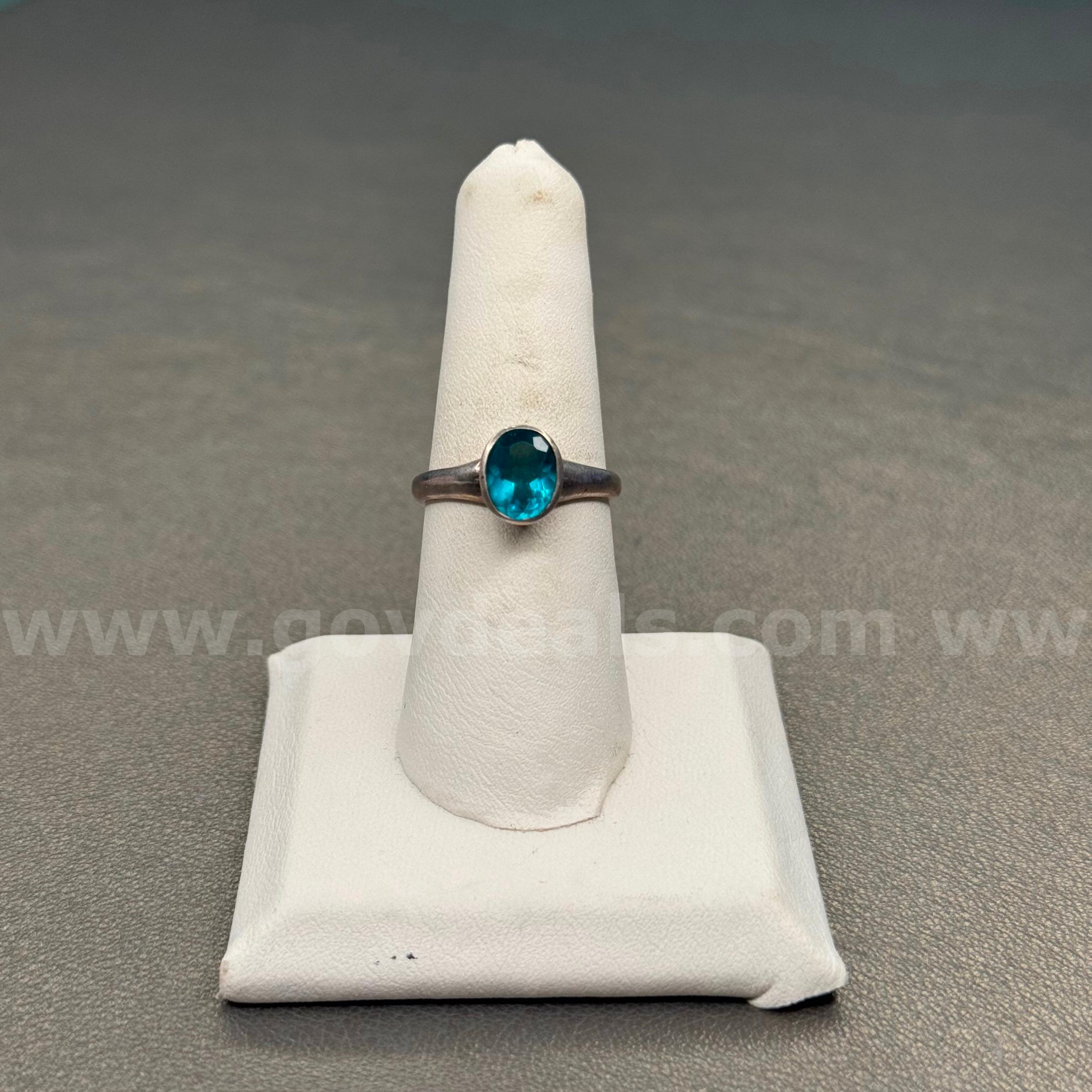Silver 925 Ring with Blue Stone