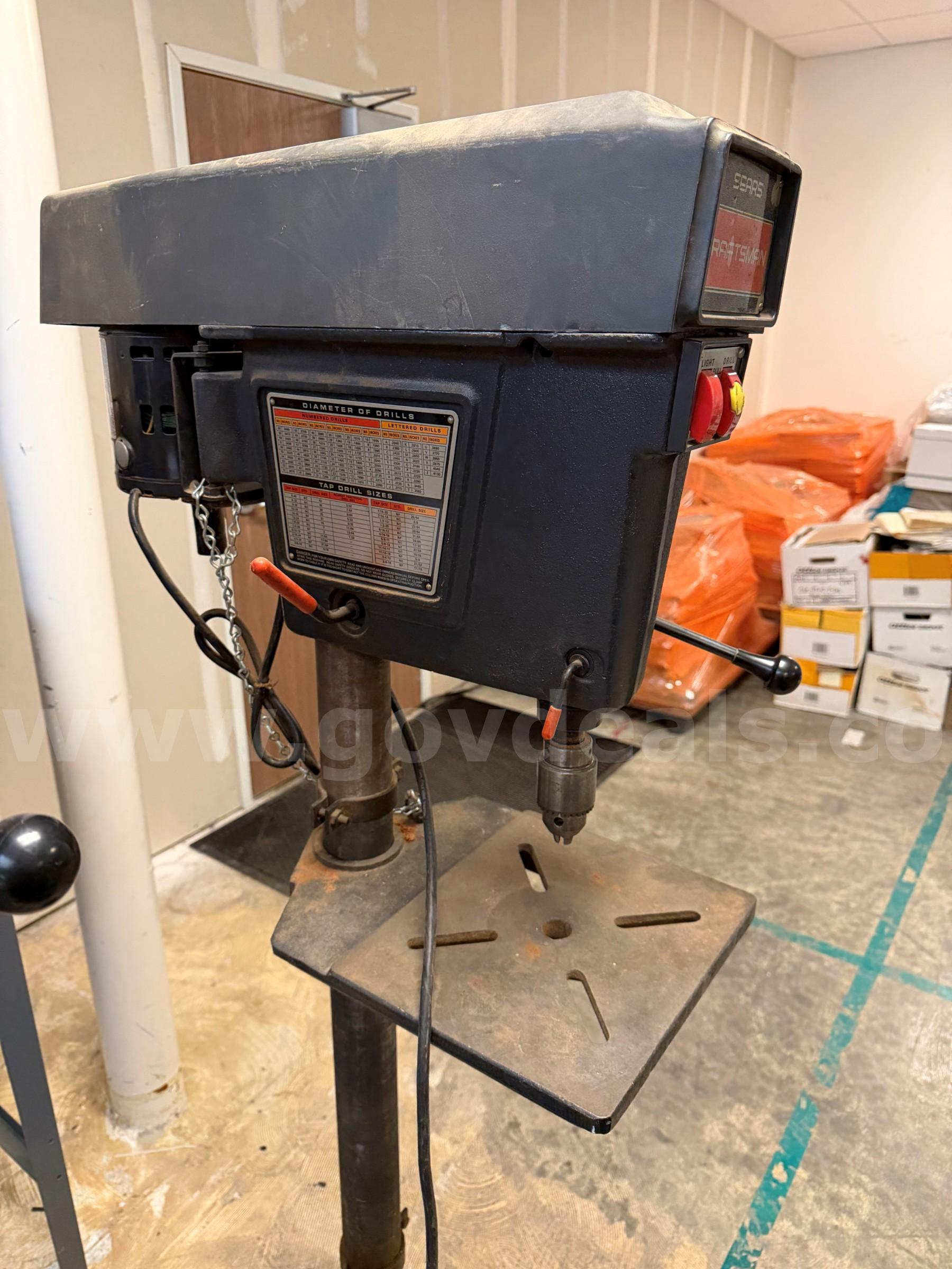 sears craftsman drill press sears 11321371 Government Surplus Auction - Photo #2