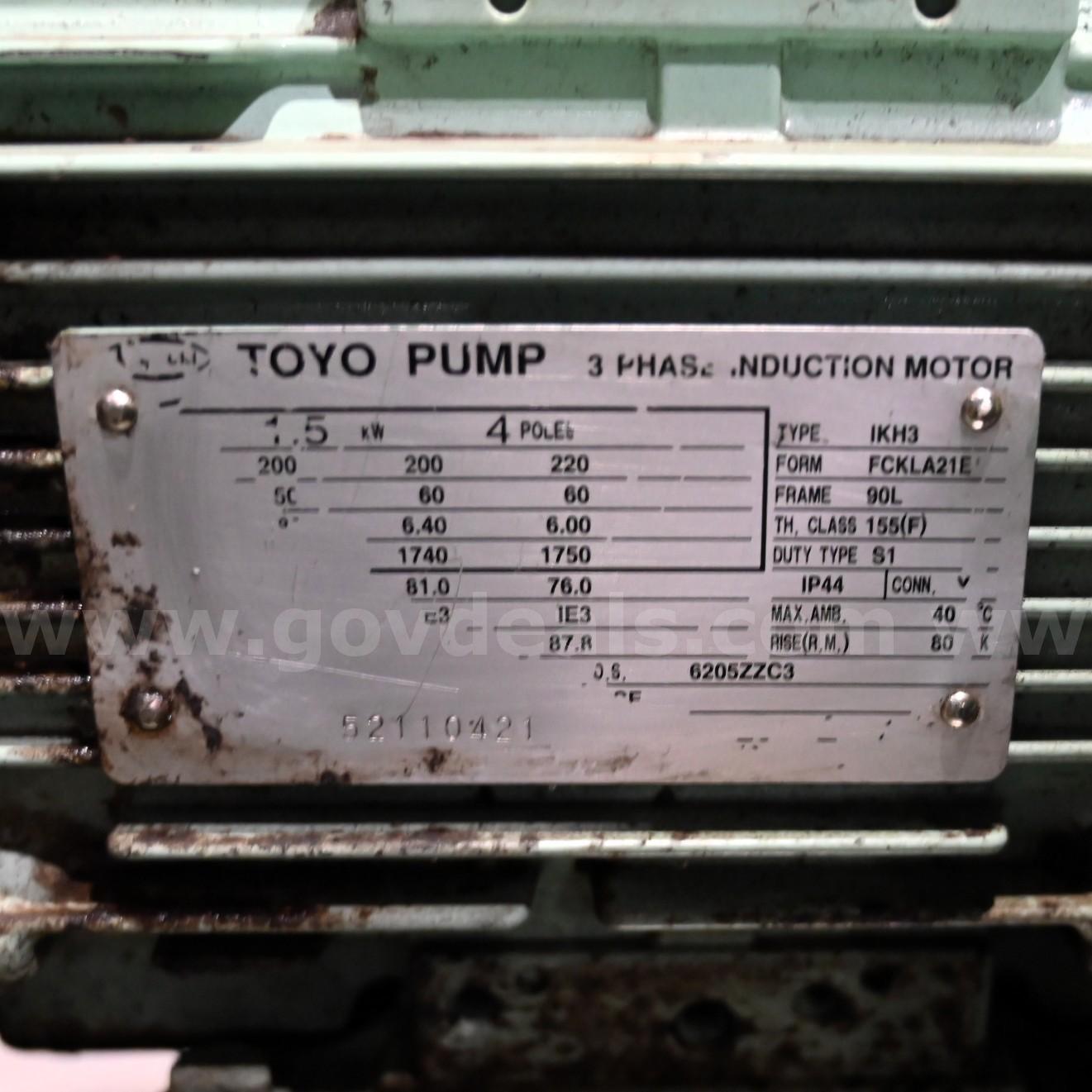 LOT OF (3) Toyo-Oki Kogyo HPP-VC2V Series Hydraulic Piston Pump Toyooki Kogyo Co., Ltd HPP-VC2V Government Surplus Auction - Photo #5