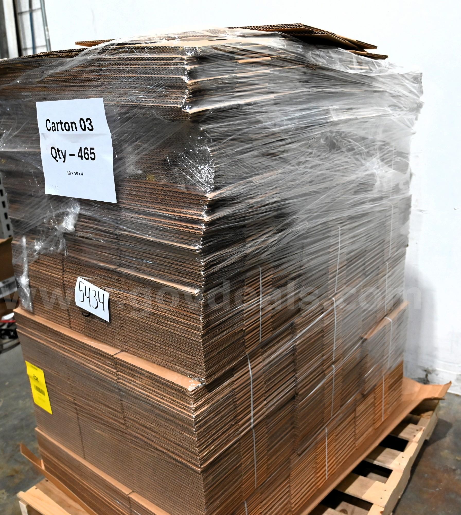 LOT OF (465) Cardboard Packing Boxes  465 Government Surplus Auction - Photo #2