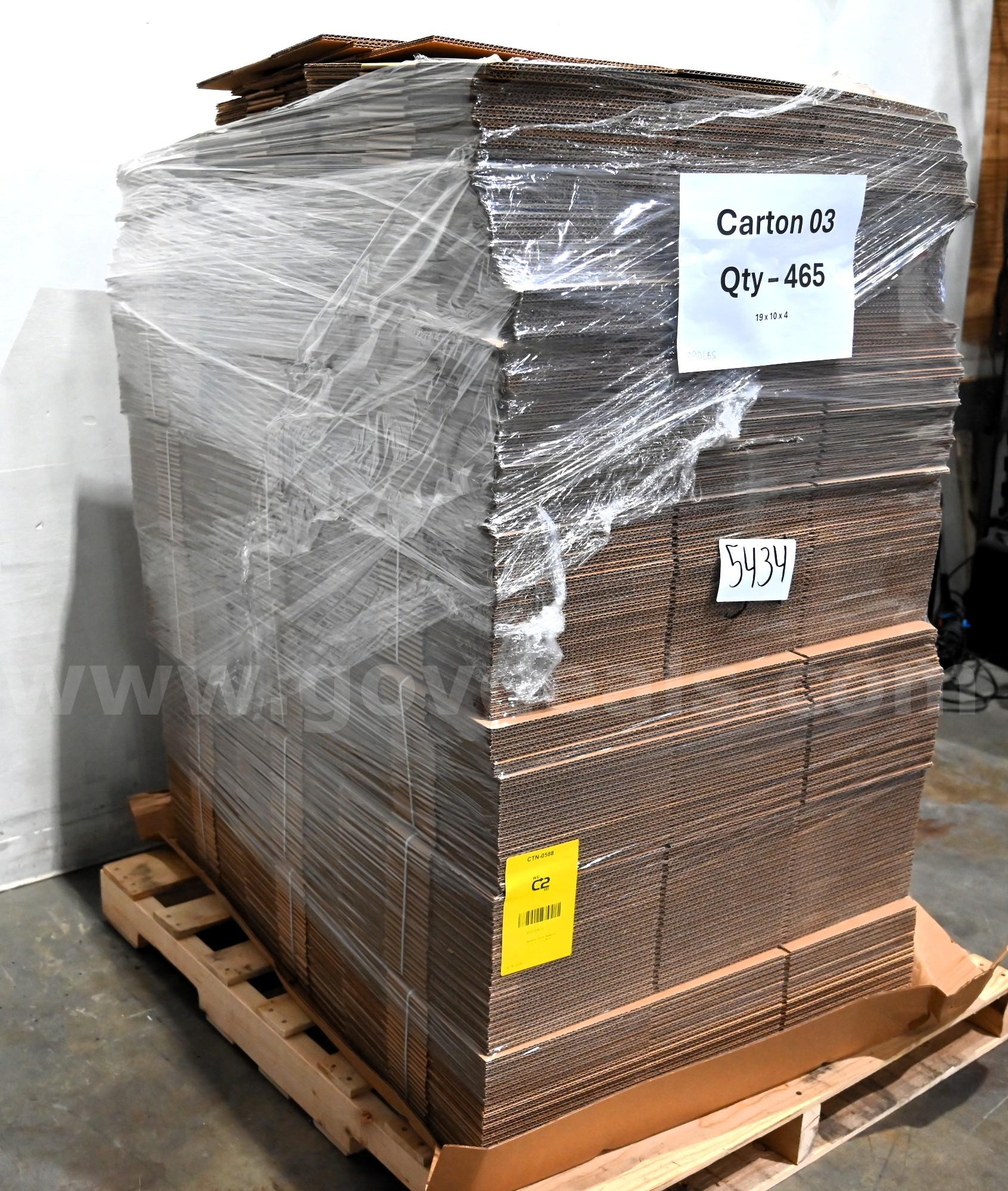 LOT OF (465) Cardboard Packing Boxes  465 Government Surplus Auction - Photo #3