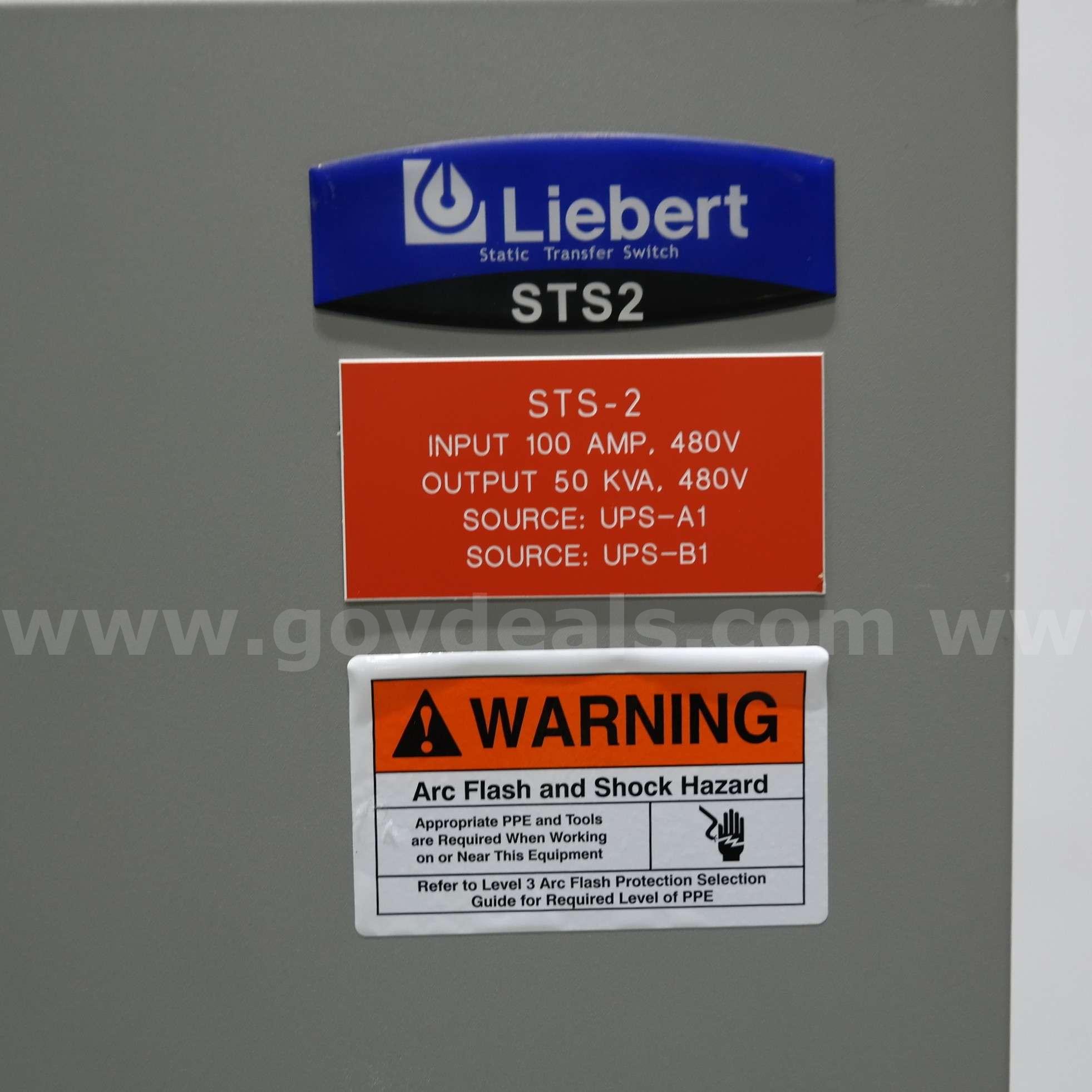 Liebert Static Transfer Switch 480V 100Amps 60Hz Liebert 480V Government Surplus Auction - Photo #4