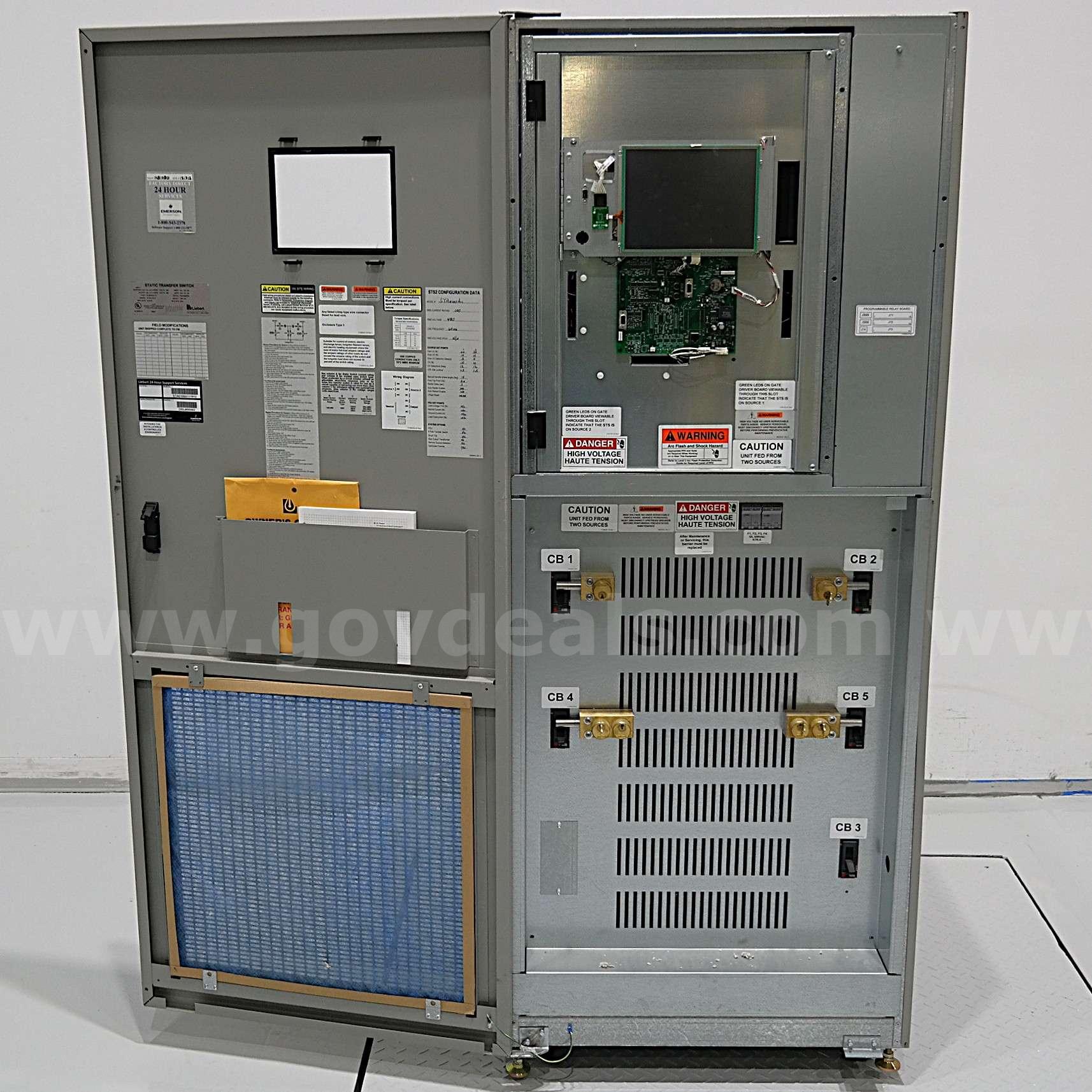 Liebert Static Transfer Switch 480V 100Amps 60Hz Liebert 480V Government Surplus Auction - Photo #5