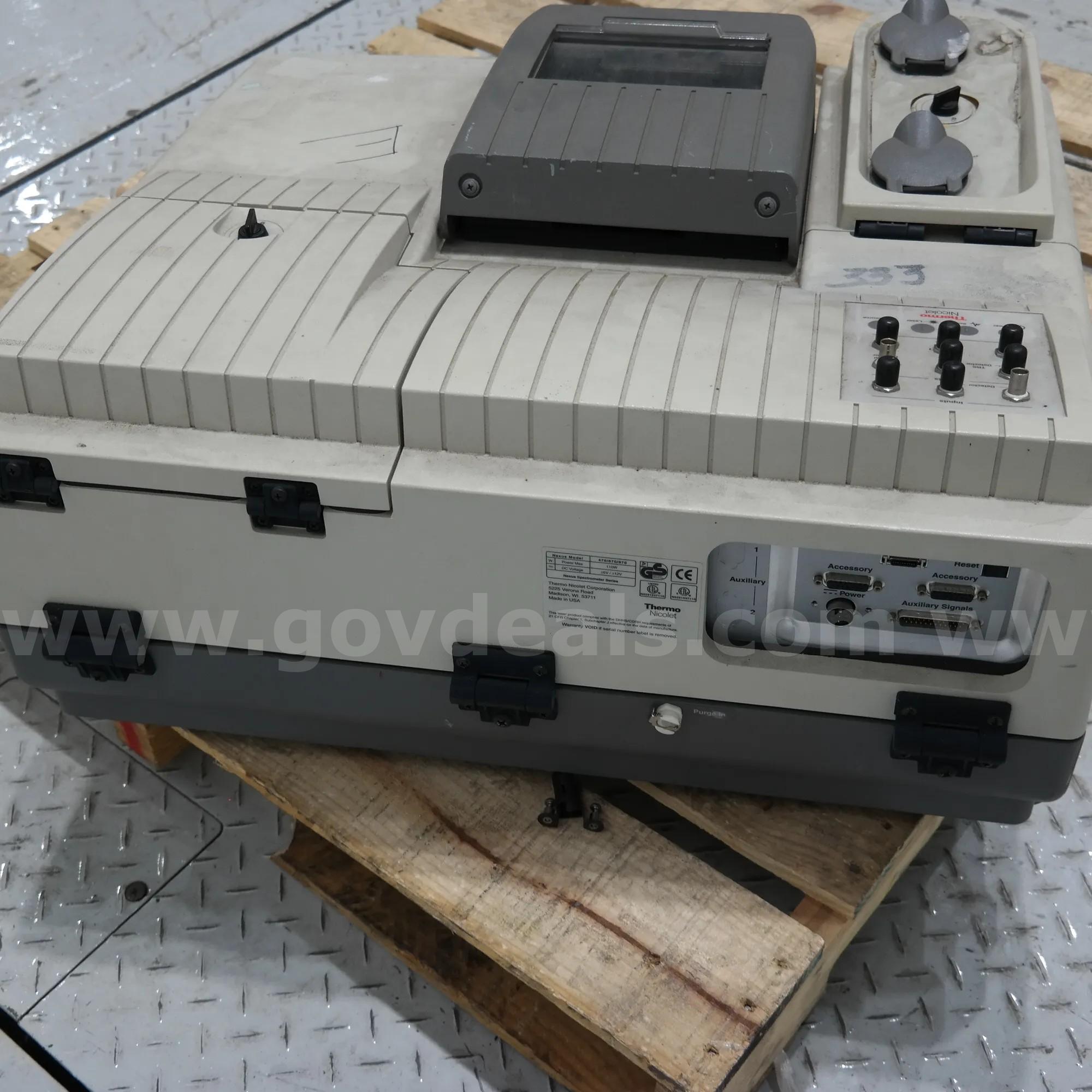 Thermo Nicolet Nexus 870 FT-IR Spectrometer - FOR PARTS OR REPAIR Thermo Nicolet 870 Government Surplus Auction - Photo #6