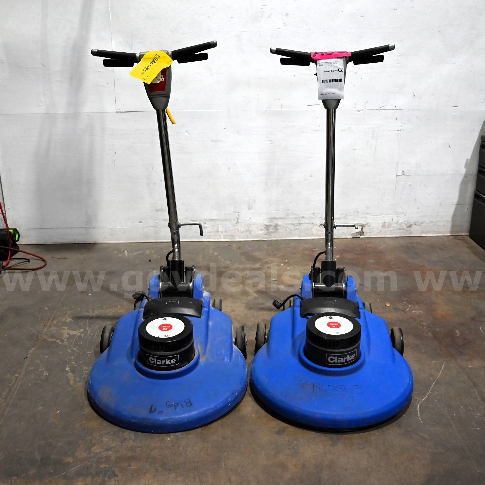 LOT OF (2) Clarke Ultra Speed 1500 DC Floor Scrubber