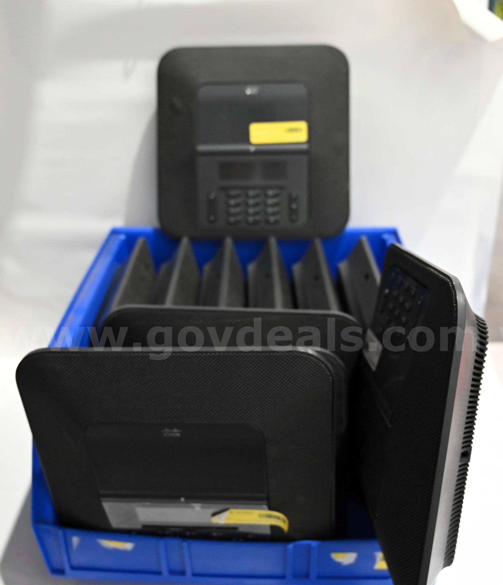 LOT OF (11) Cisco IP Unified Conference Phone Charcoal VoIP SIP PoE 360-Degree Cisco 360 Government Surplus Auction - Photo #2