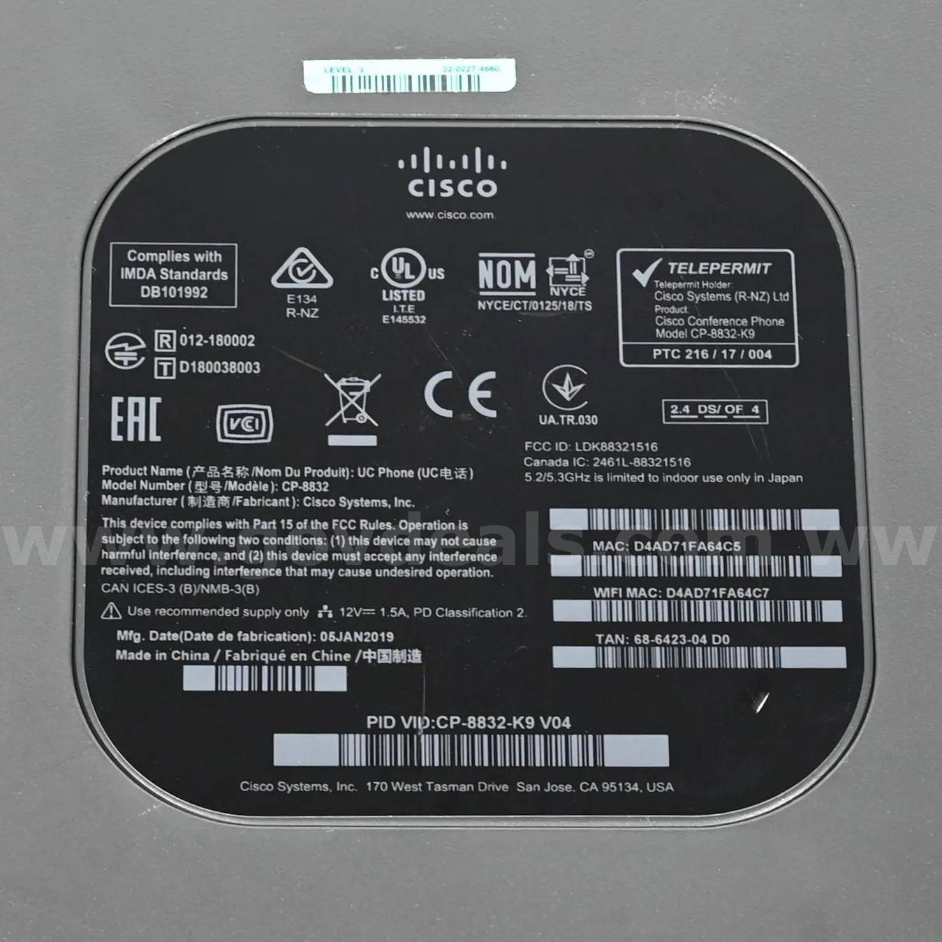 LOT OF (11) Cisco IP Unified Conference Phone Charcoal VoIP SIP PoE 360-Degree Cisco 360 Government Surplus Auction - Photo #5