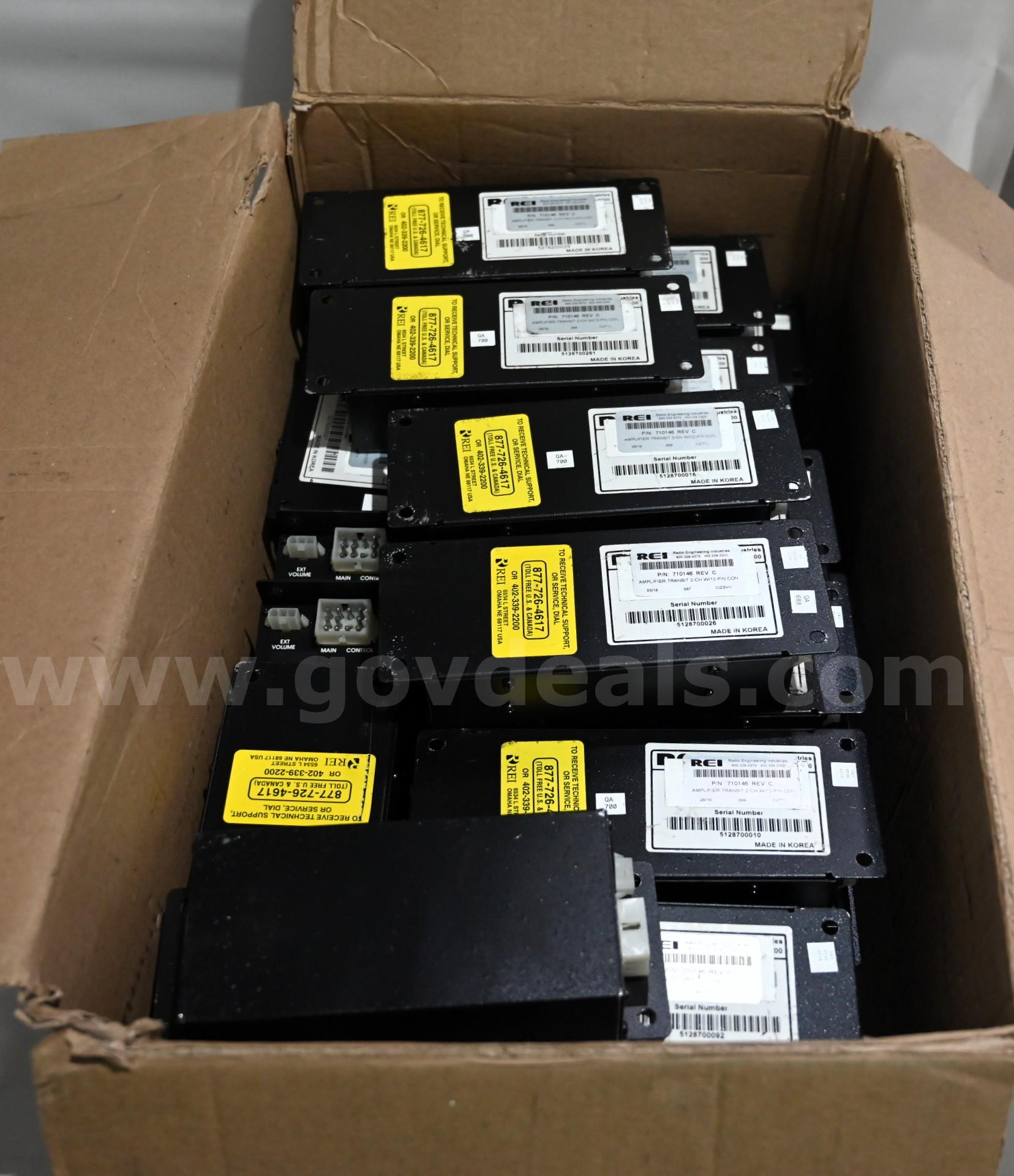 LOT OF (39) REI 2-Channel Transit PA Amplifier REI Transit Government Surplus Auction - Photo #2