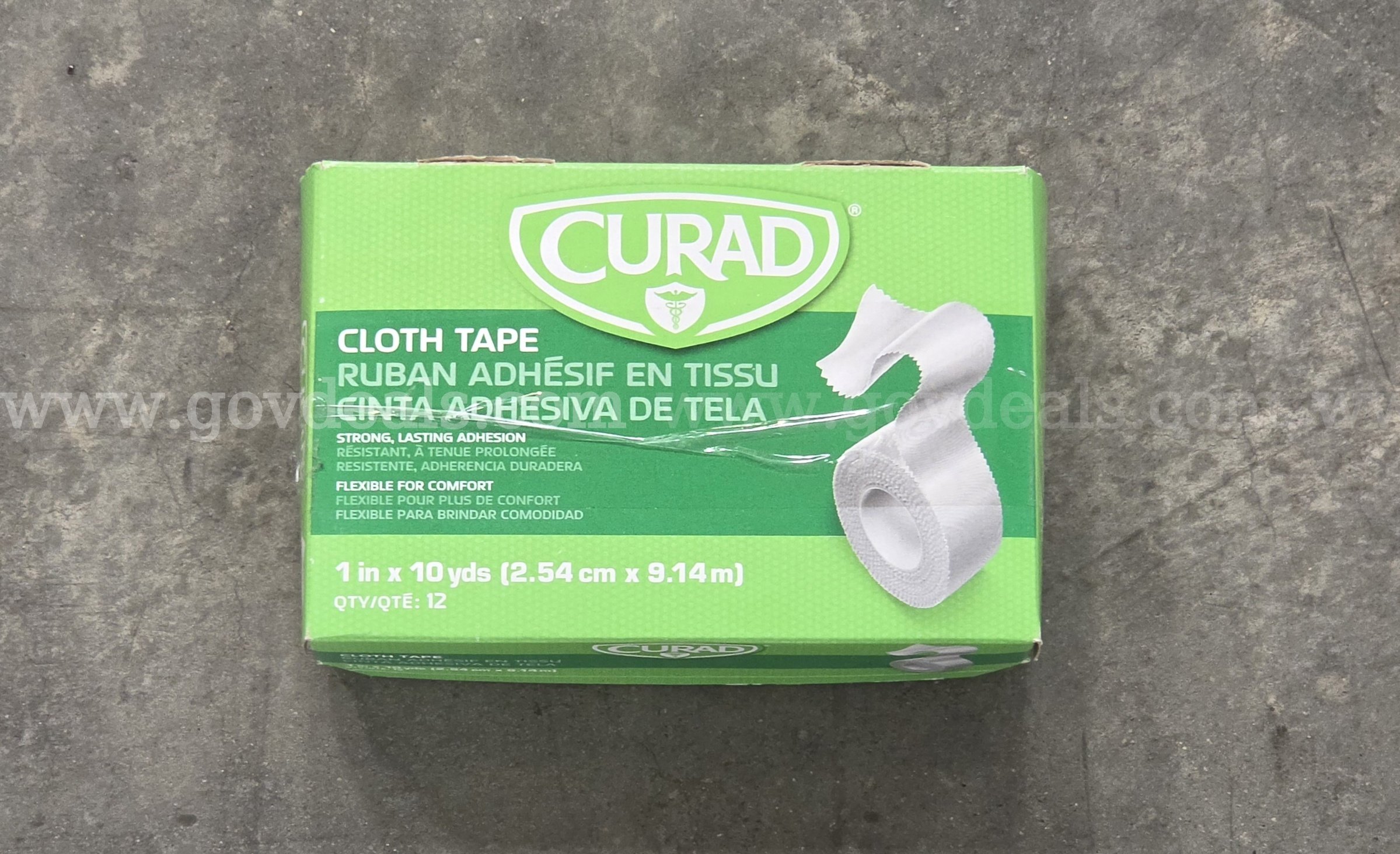 Lot of Curad Cloth Medical Tape (2 Case Boxes + 7 Retail Packs) Case  Government Surplus Auction - Photo #2