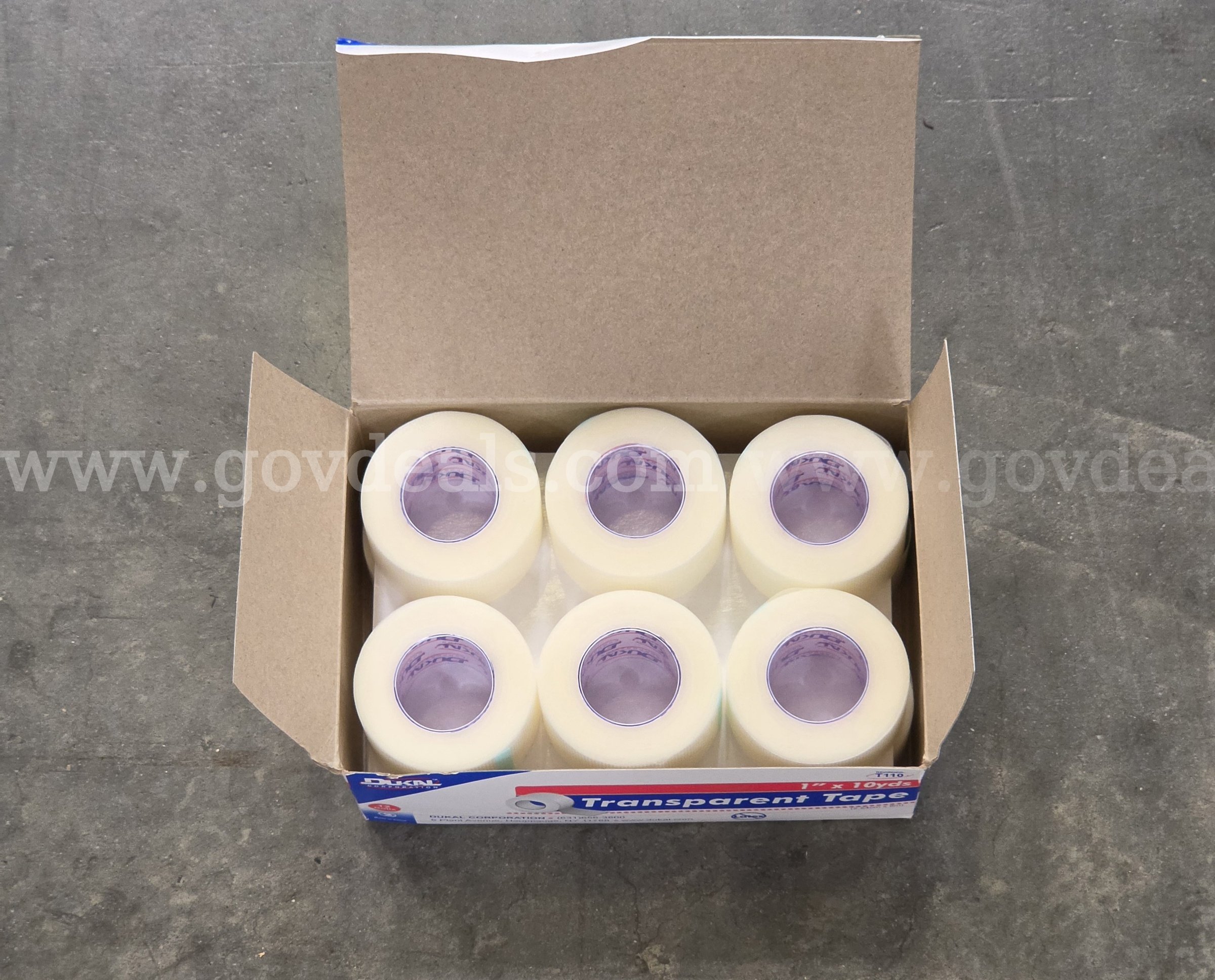 Bulk Lot of Transparent Surgical Tape (1" x 10yds) – Case of 18 Boxes (216 Rolls Total) Case 216 Government Surplus Auction - Photo #3