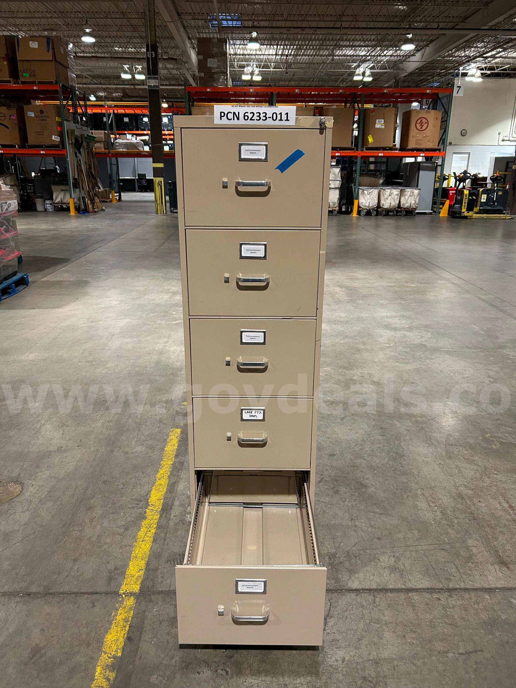 Filing Cabinet, 5-Drawers, Metal   Government Surplus Auction - Photo #5