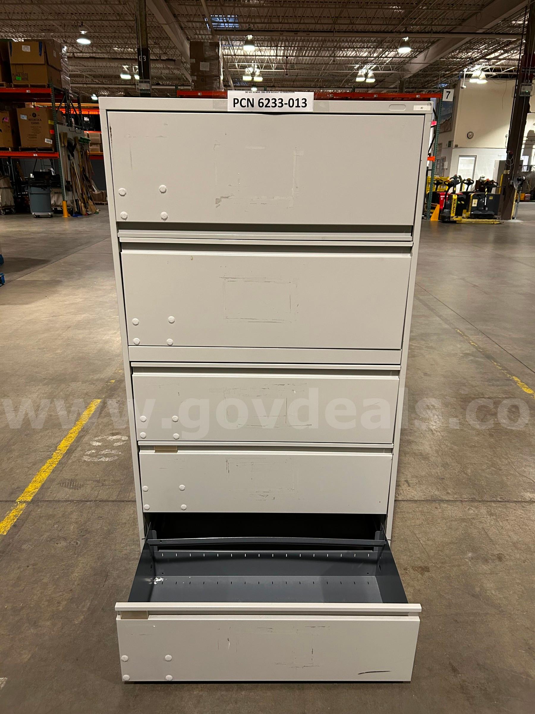 Filing Cabinet, 5-Drawers, Lateral, Metal   Government Surplus Auction - Photo #5
