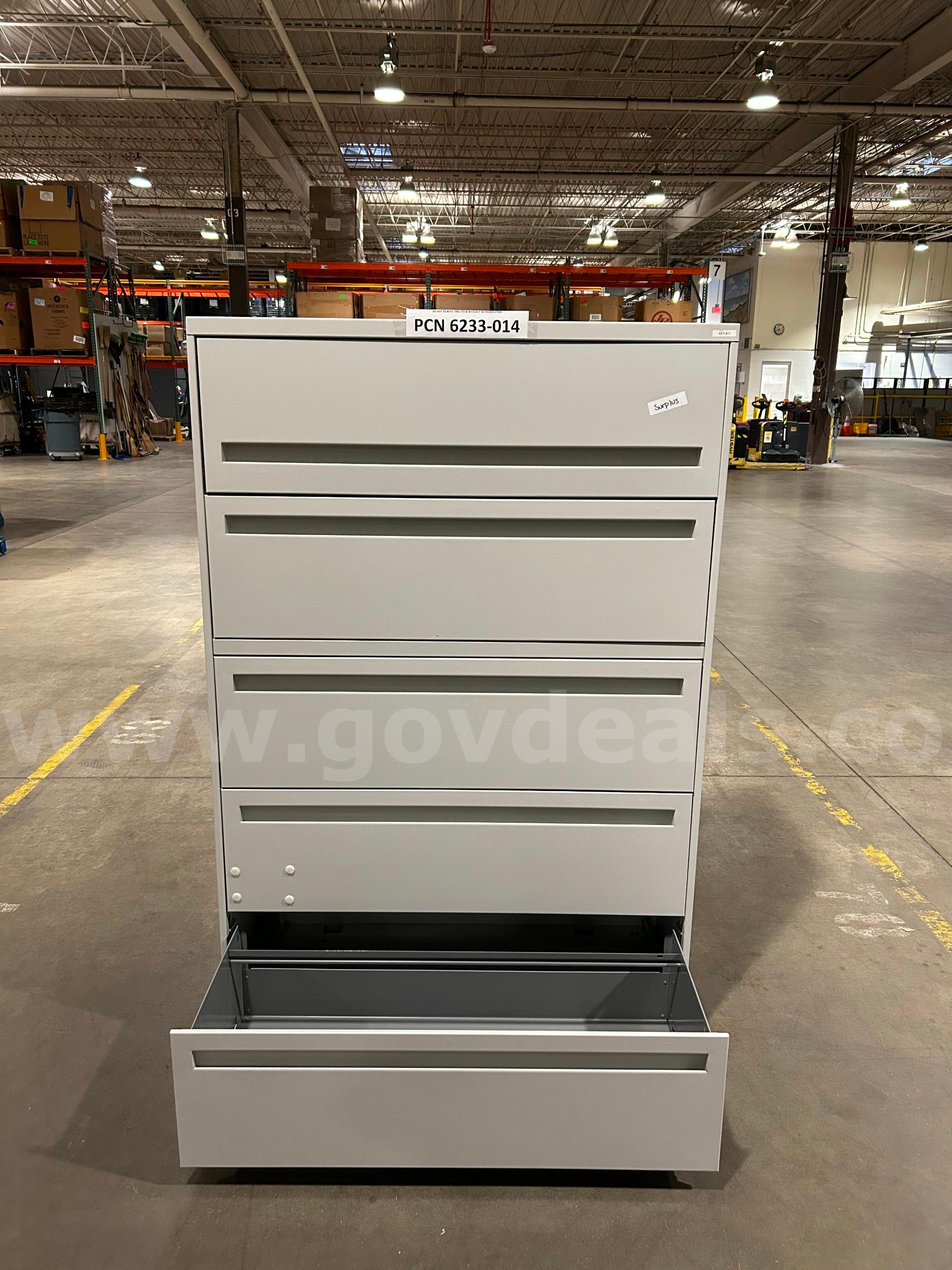 Filing Cabinet, 5-Drawers, Lateral, Metal   Government Surplus Auction - Photo #5