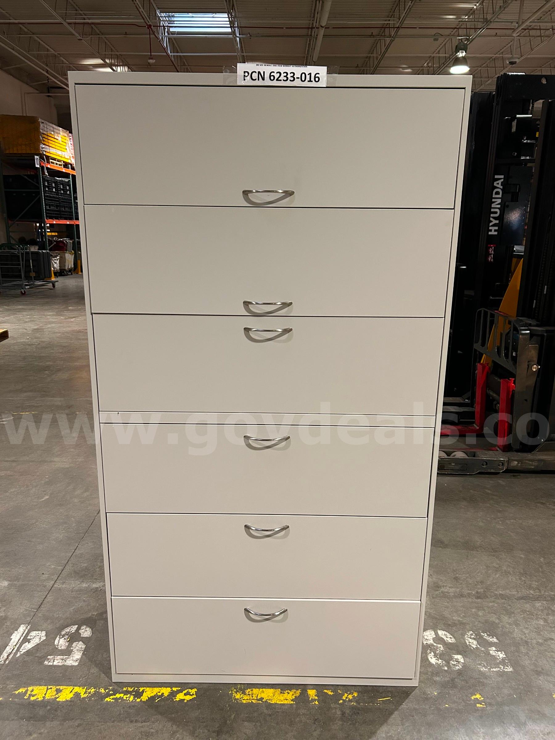 Filing Cabinet, 6-Drawers, Metal (bent on bottom)