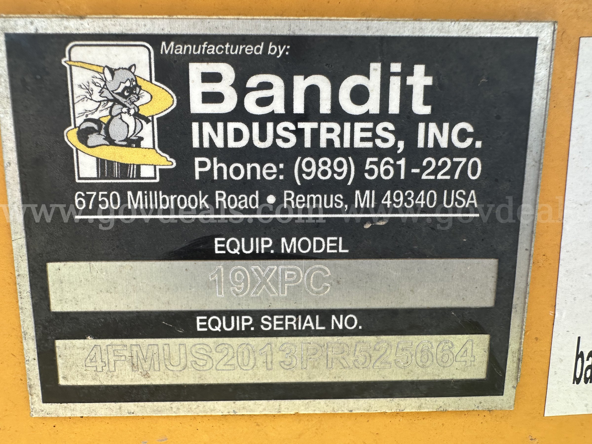 2023 Bandit 19XPC S/A Portable Brush Chipper   ****RESERVE REDUCED**** Bandit 19XPC Government Surplus Auction - Photo #6