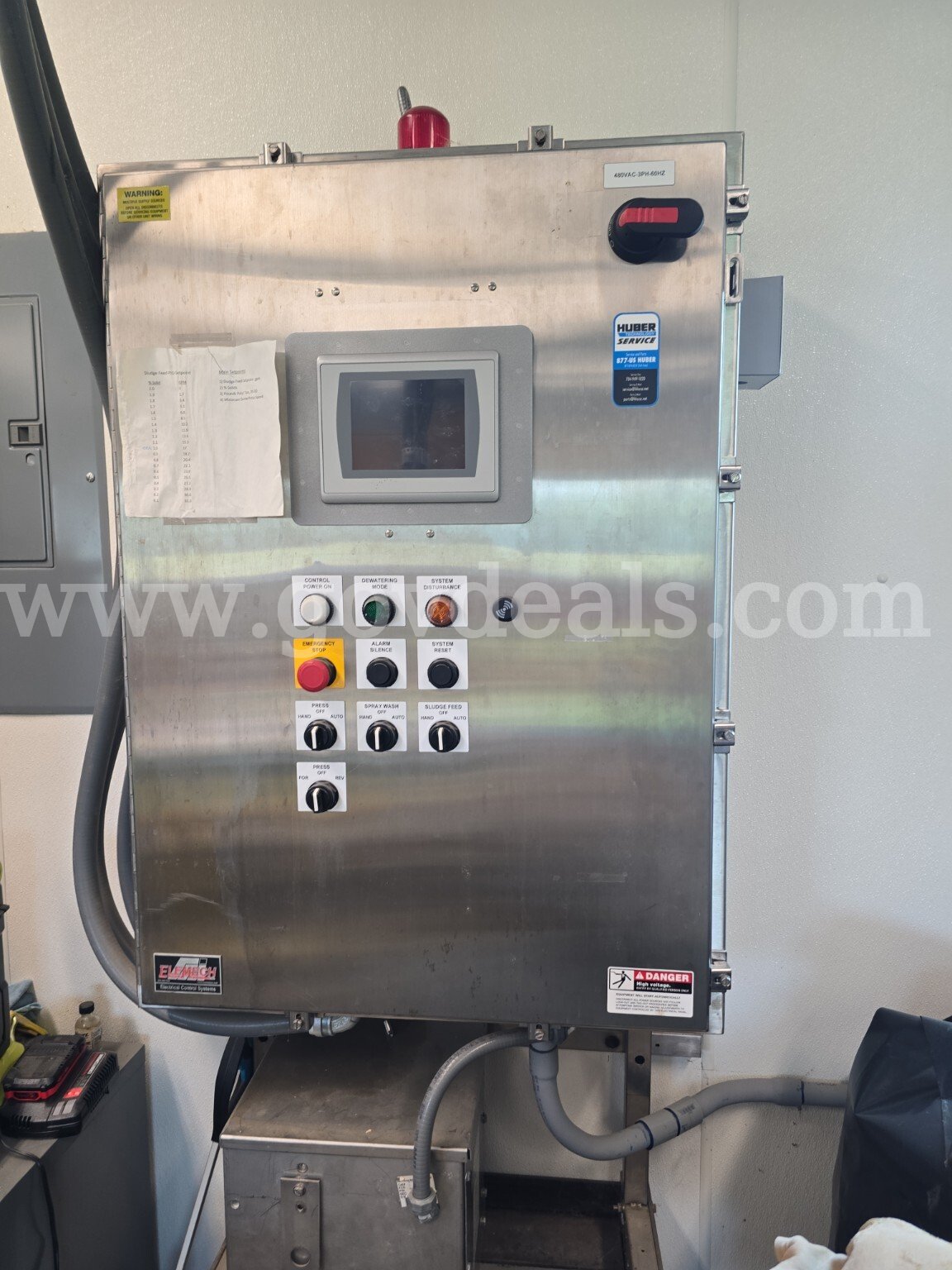 2010 HUBER ROTAMAT® RoS3Q-280 Complete Screw Press Dewatering System | 480V Huber Technology 280 Government Surplus Auction - Photo #6