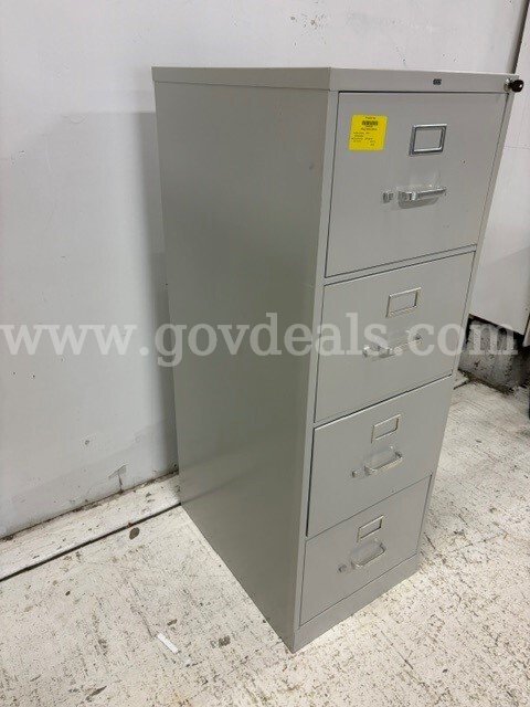 Vertical Four Drawer Legal Filing Cabinet HON  Government Surplus Auction - Photo #2