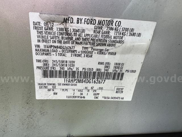 2013 Ford Taurus Ford Taurus Government Surplus Auction - Photo #6