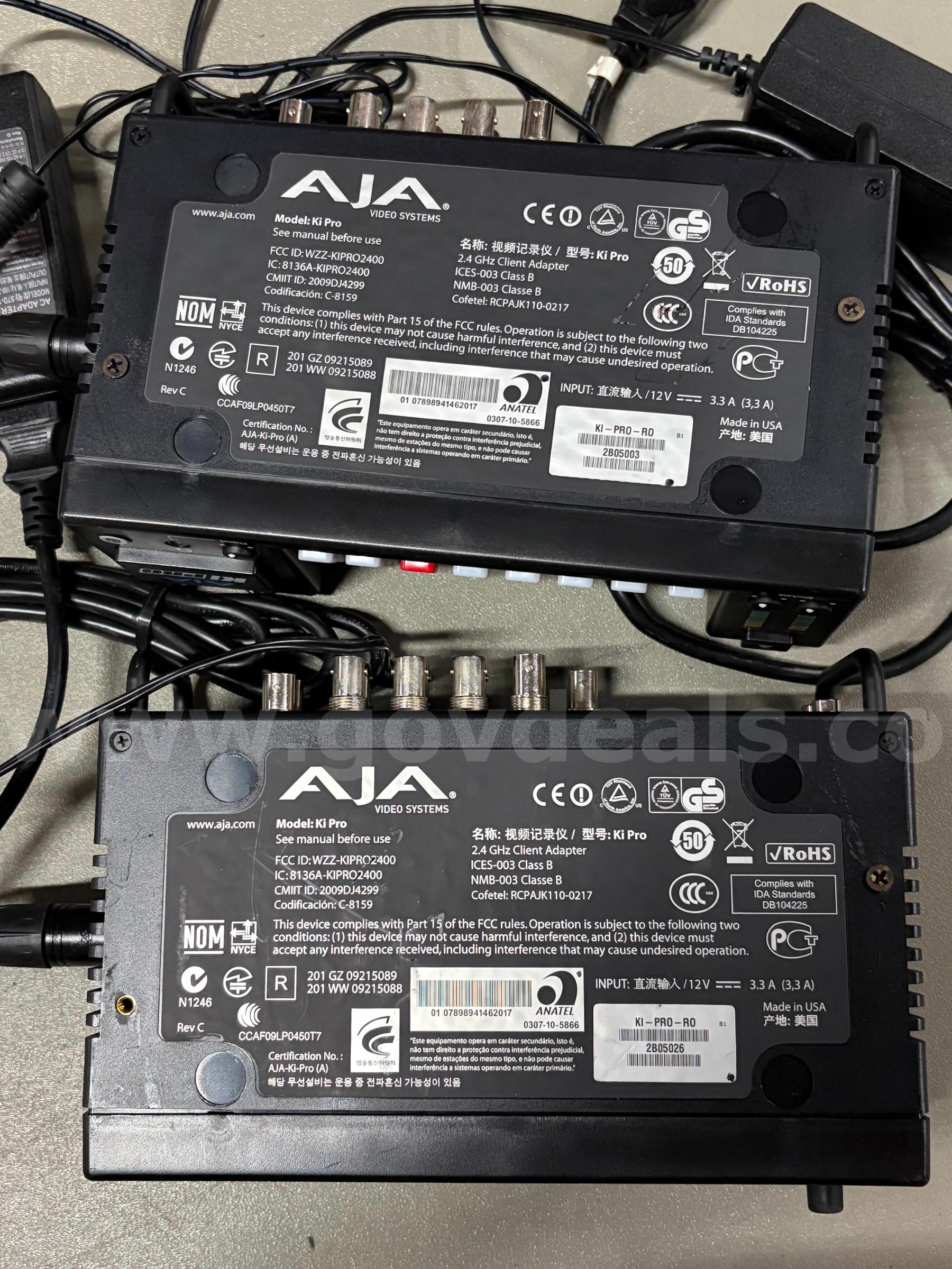 Pair of AJA Ki Pro ProRes Recorders – Look 200% More Professional Instantly (Untested)  200 Government Surplus Auction - Photo #3