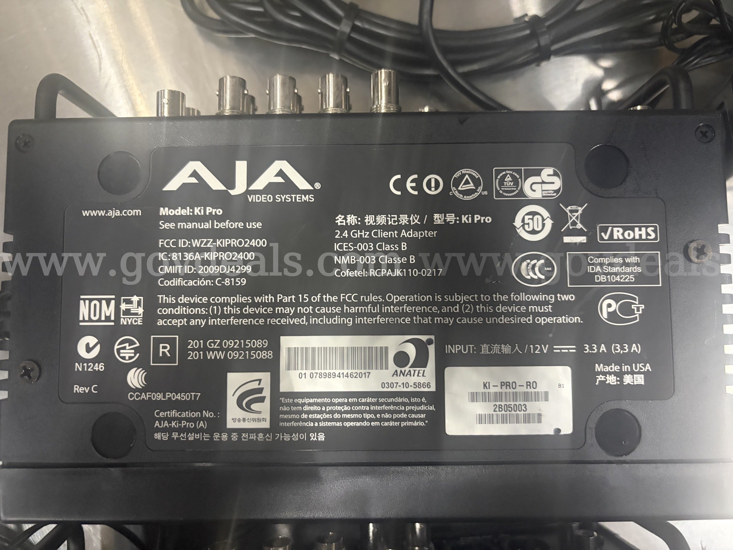 Pair of AJA Ki Pro ProRes Recorders – Look 200% More Professional Instantly (Untested)  200 Government Surplus Auction - Photo #4