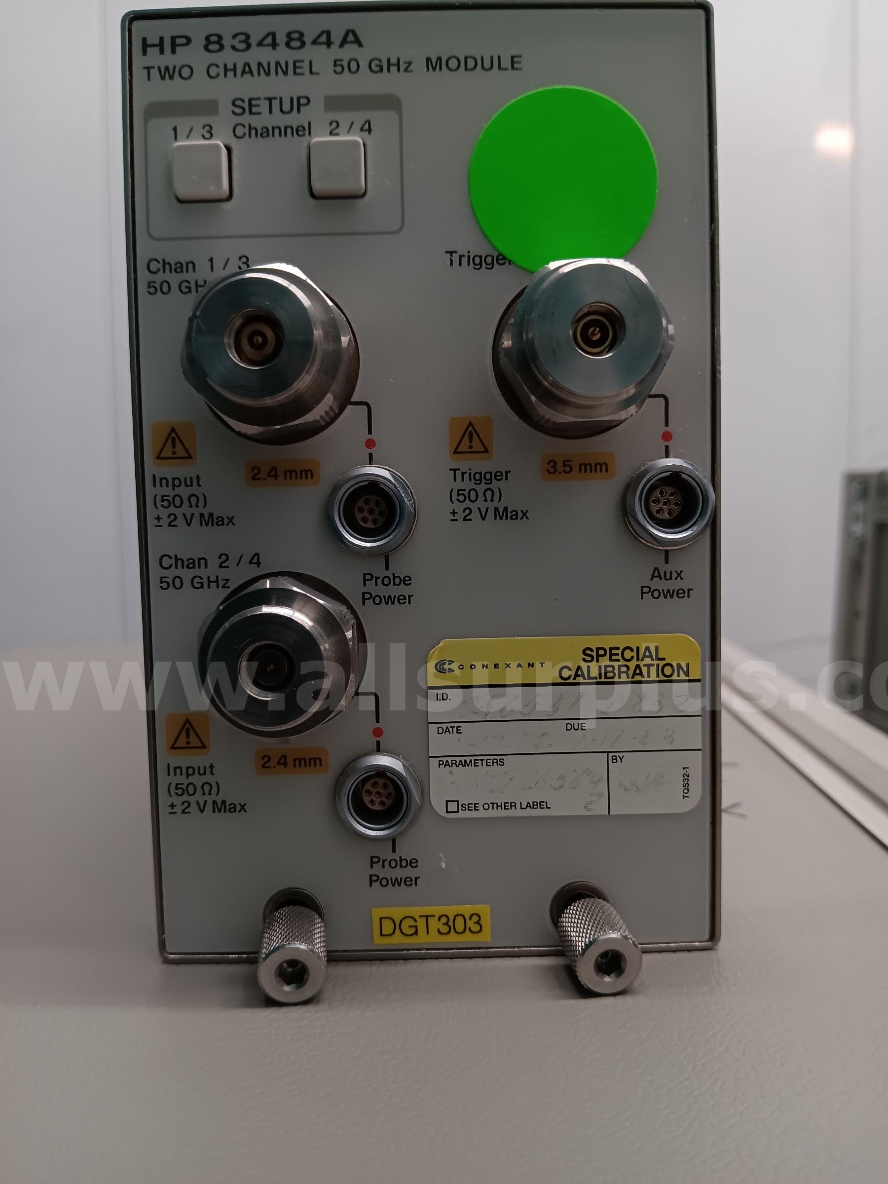 1LOT 1ea. HP 83484A Dual Two Channel 50GHz Electrical Plug HP  Government Surplus Auction - Photo #6