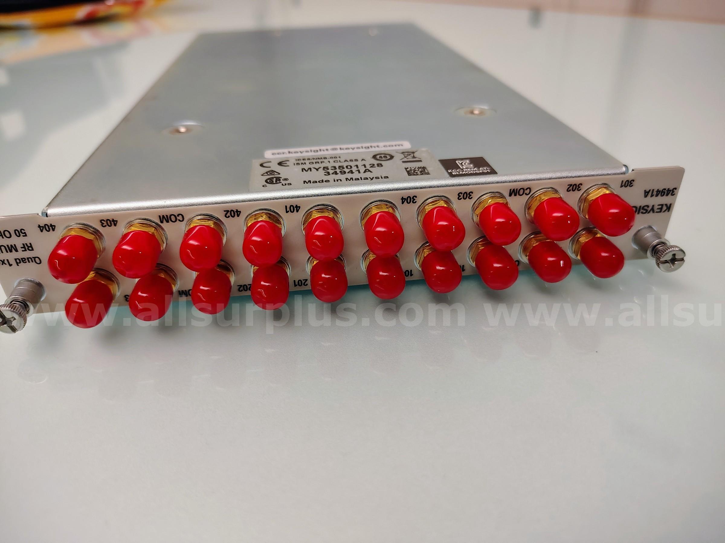 1 LOT. 1 Agilent Keysight 34941A Quad 1x4 50 Ohm 3 GHz Multiplexer Module 34980A agilent  Government Surplus Auction - Primary Photo