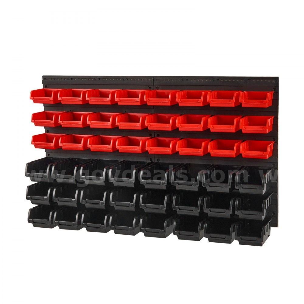 BRAND NEW STORAGE RACK WITH PARTS BINS - $40 RESERVE - SHIPPING ONLY   Government Surplus Auction - Primary Photo