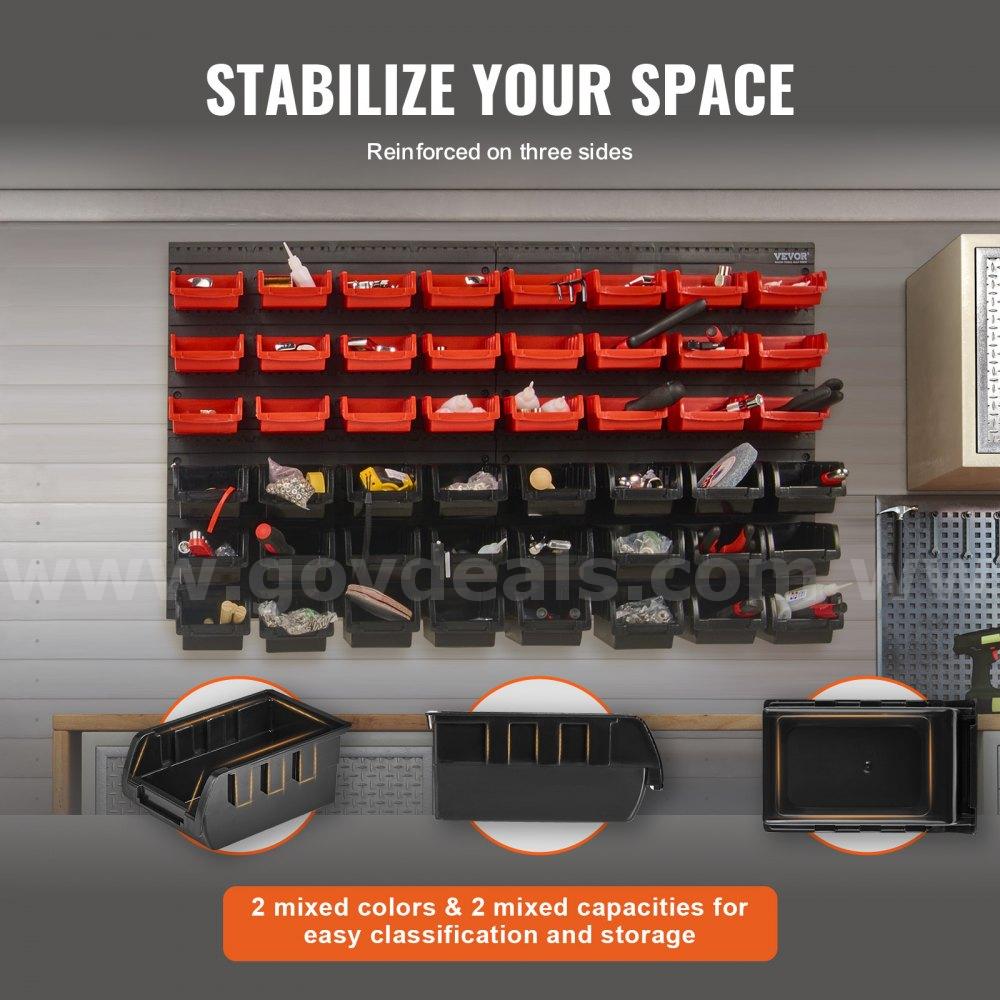 BRAND NEW STORAGE RACK WITH PARTS BINS - $40 RESERVE - SHIPPING ONLY   Government Surplus Auction - Photo #3