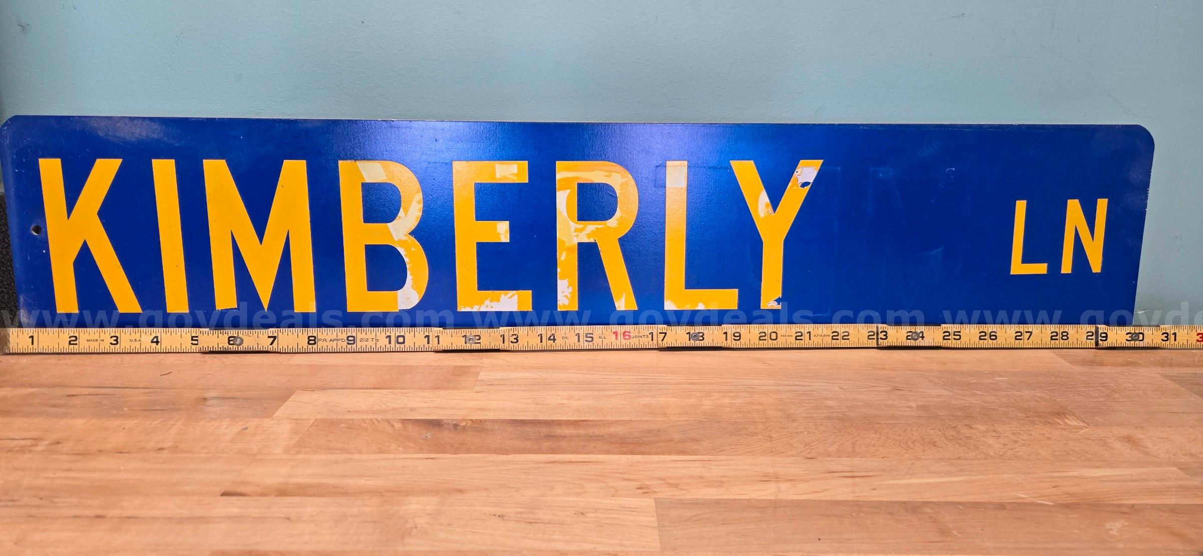 Aluminum Street Sign ** KIMBERLY LN **   Government Surplus Auction - Photo #4
