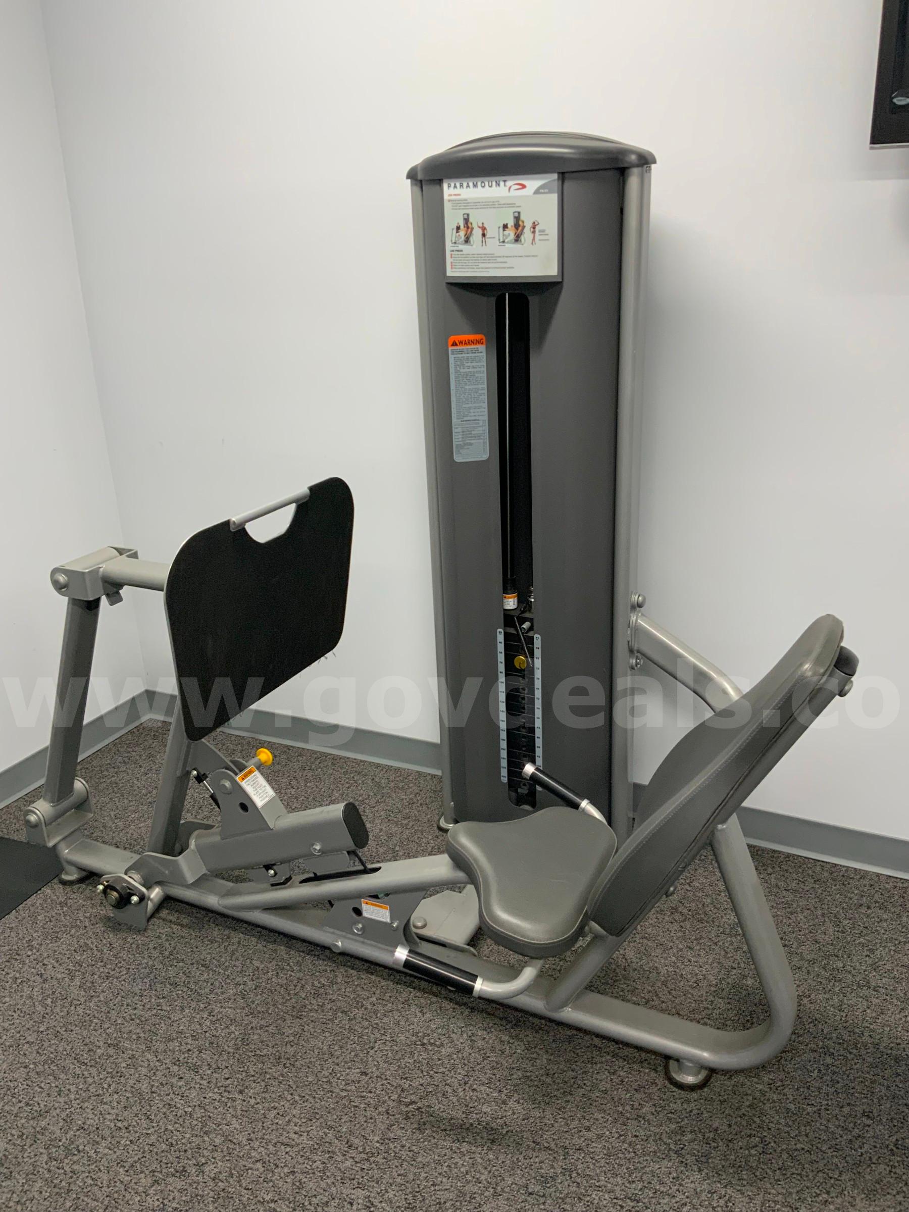 Bulk Lot of Exercise Gym Training Equipment Leg Press Multi-Press Lat Pulldown Seated Row Bench Bike Arc-Trainer #R7 Paramount/Cybex  Government Surplus Auction - Photo #4