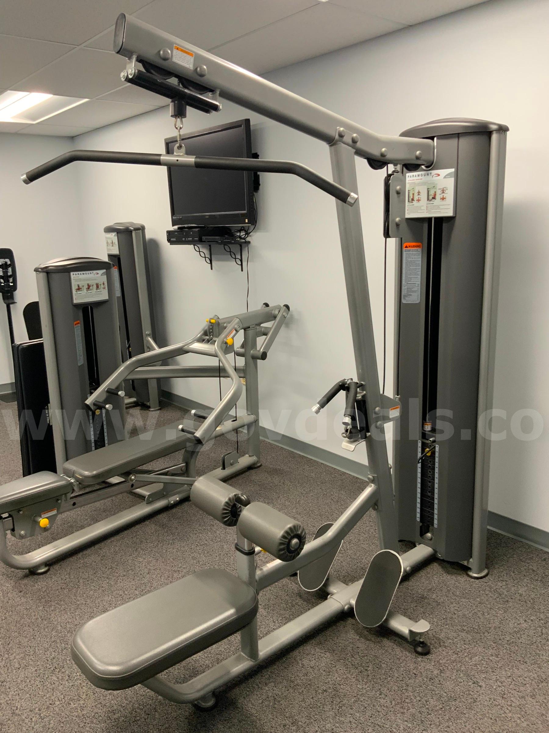 Bulk Lot of Exercise Gym Training Equipment Leg Press Multi-Press Lat Pulldown Seated Row Bench Bike Arc-Trainer #R7 Paramount/Cybex  Government Surplus Auction - Photo #6