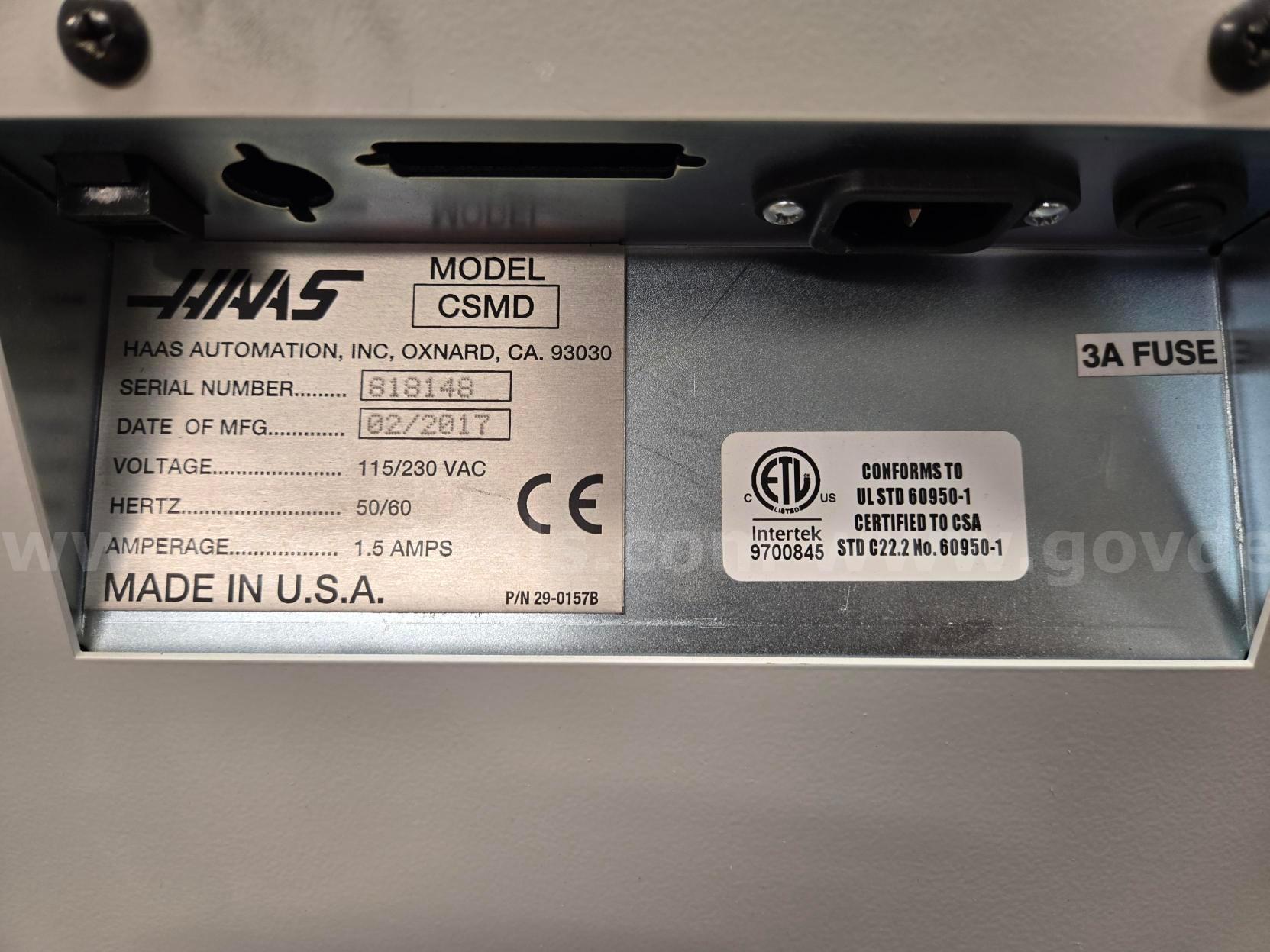 2017 HAAS CNC Training Controller Module HAAS CSMD Government Surplus Auction - Photo #6