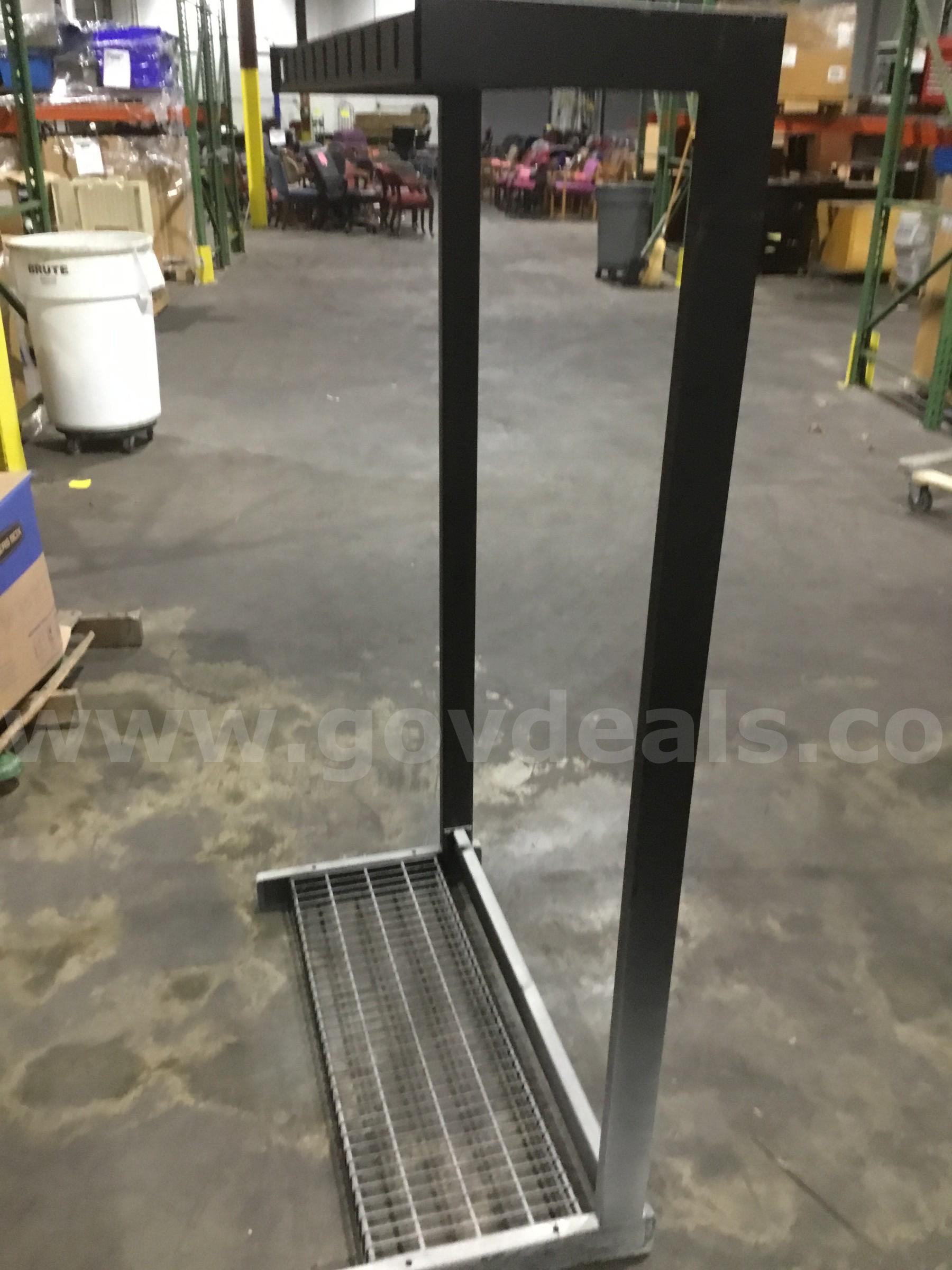 36 x 30 black coat rack  "DH"   Government Surplus Auction - Photo #2