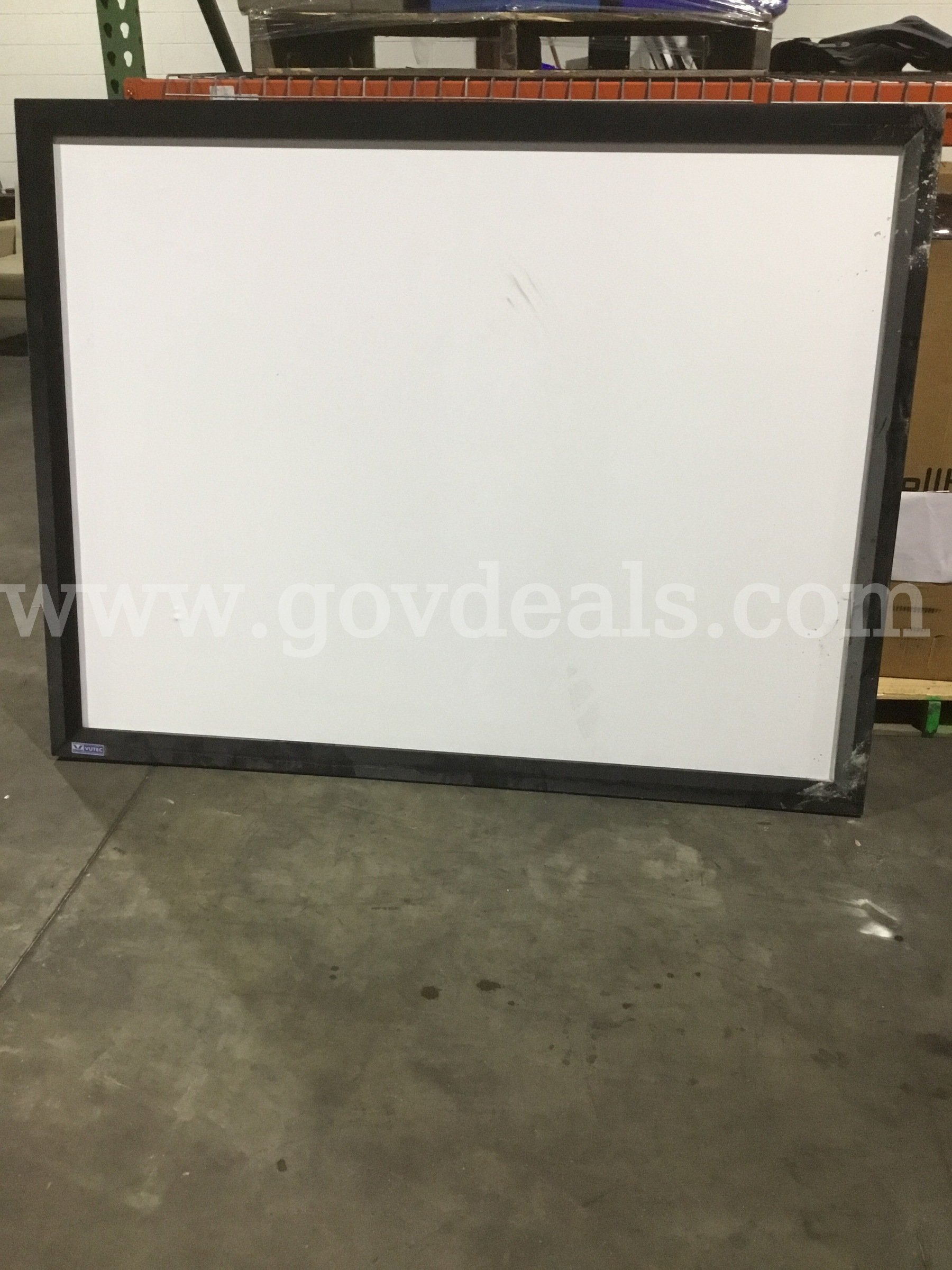 72 x 55 white projector screen  "DH"   Government Surplus Auction - Primary Photo
