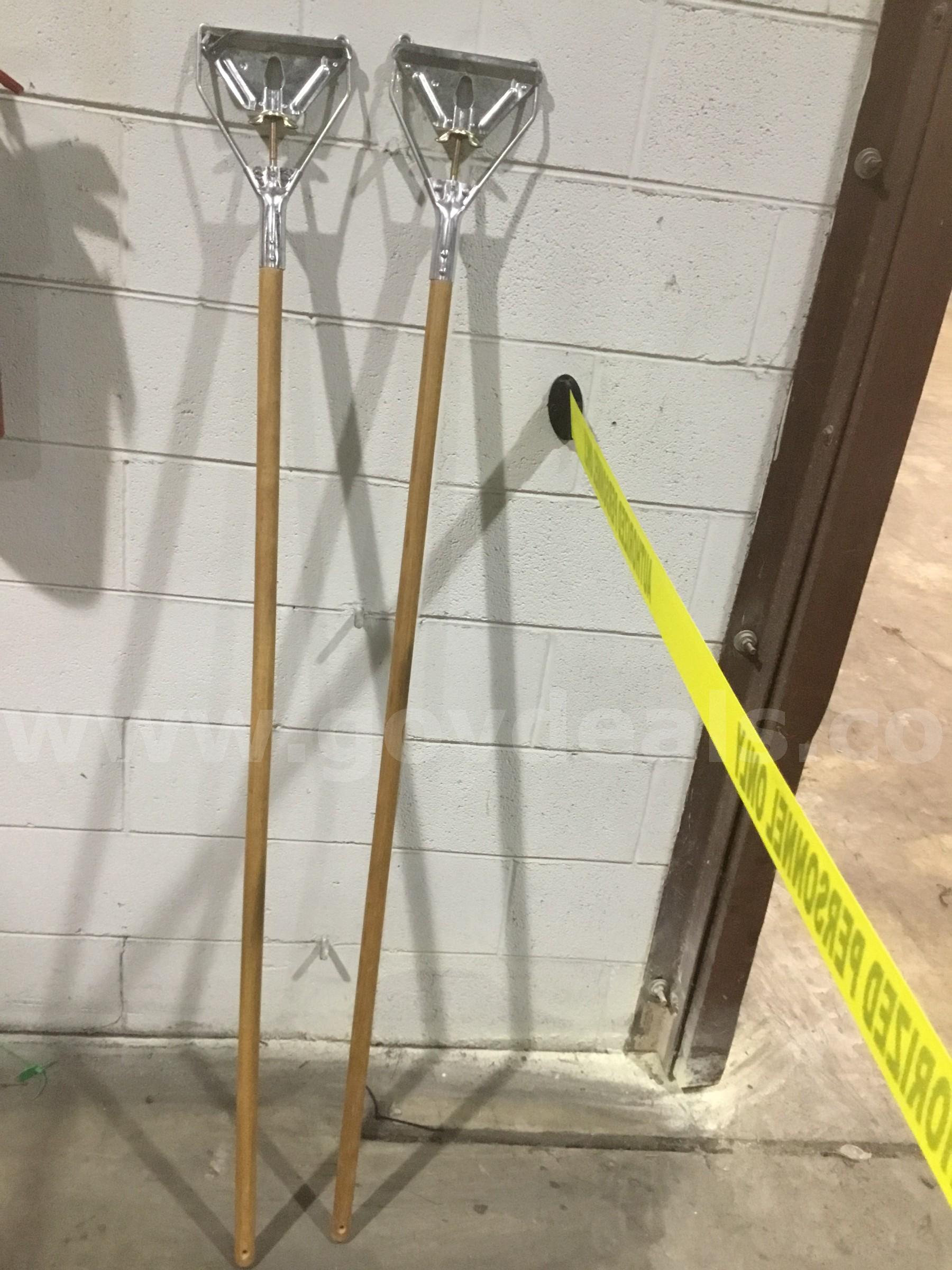 Two 62 inch light oak outdoor hand tools  "DH"   Government Surplus Auction - Primary Photo