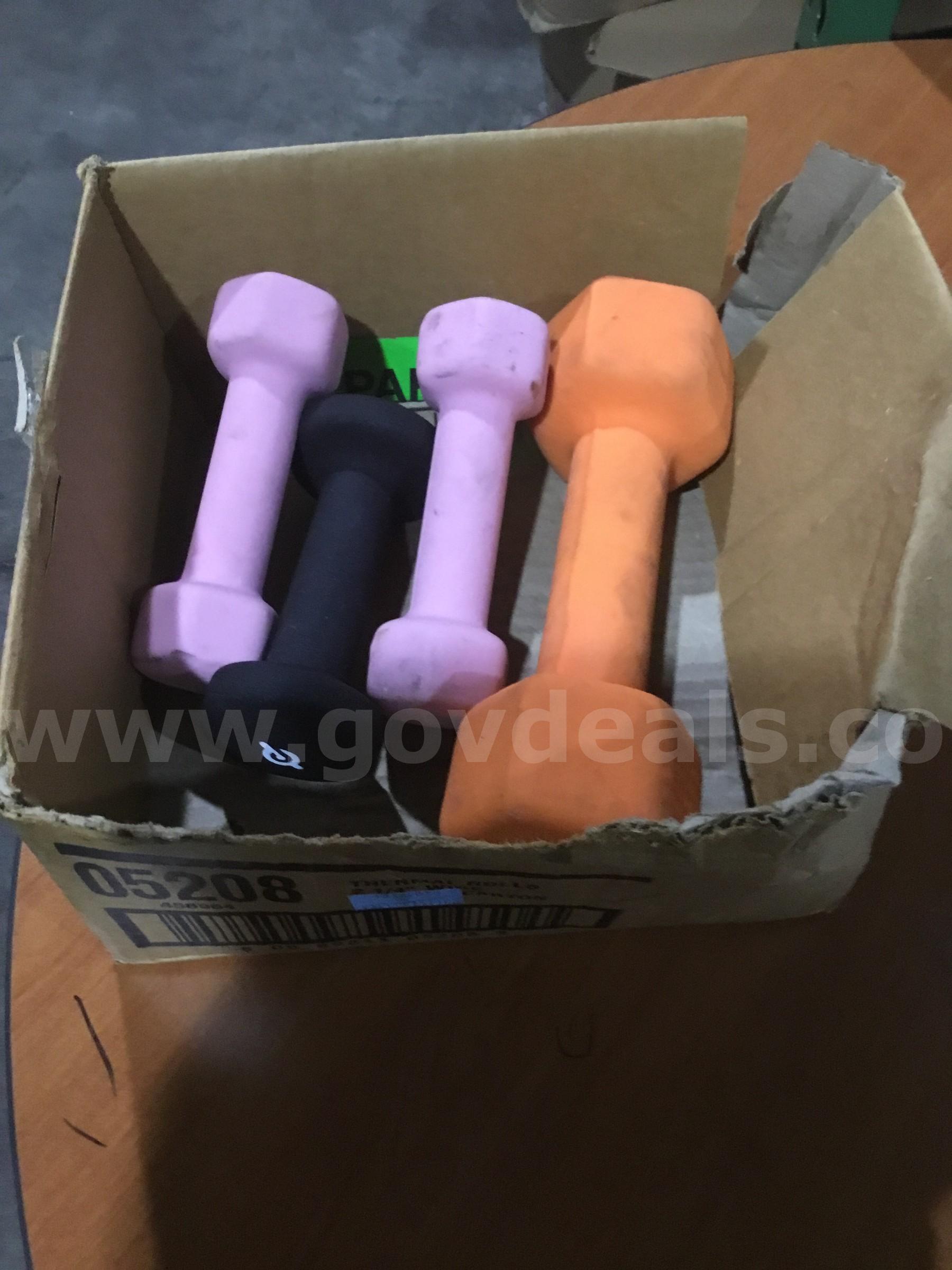 4 misc dumbbells "DH"   Government Surplus Auction - Photo #3