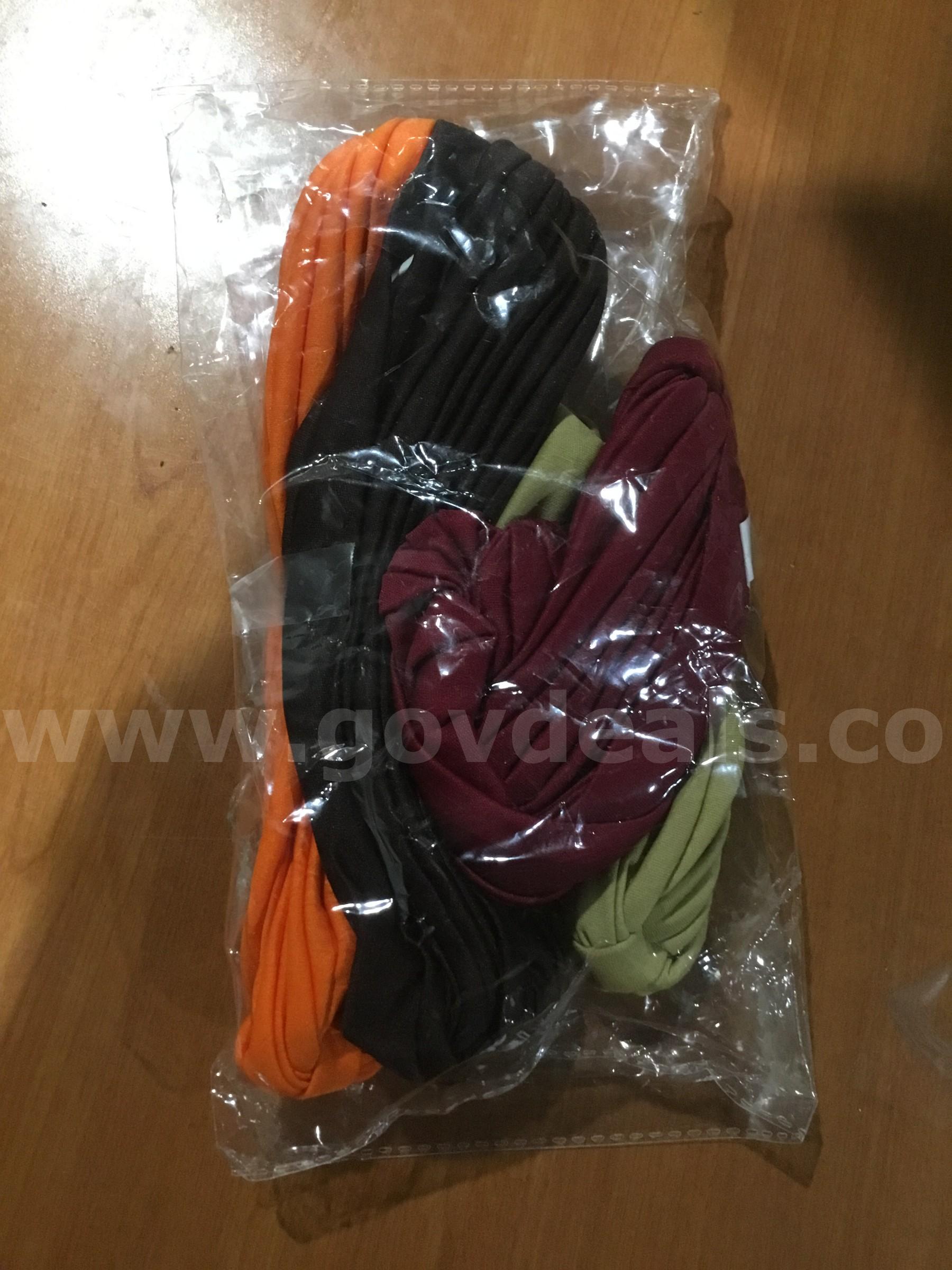 Orange, gold, burgundy, & chocolate brown caps  "DH"   Government Surplus Auction - Photo #2