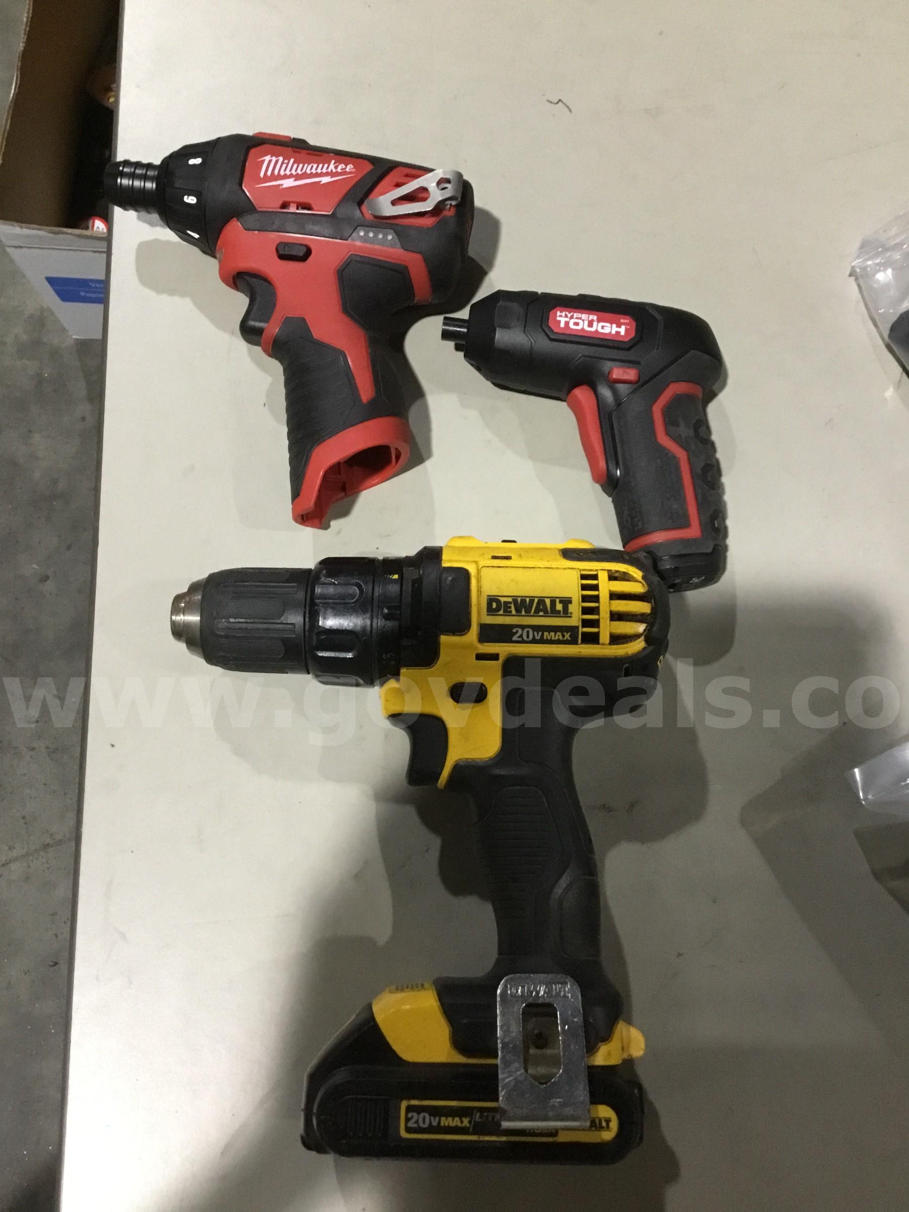Lot of items-red & black drill gun (NO BATTERY INCLUDED)  "DH"   Government Surplus Auction - Primary Photo