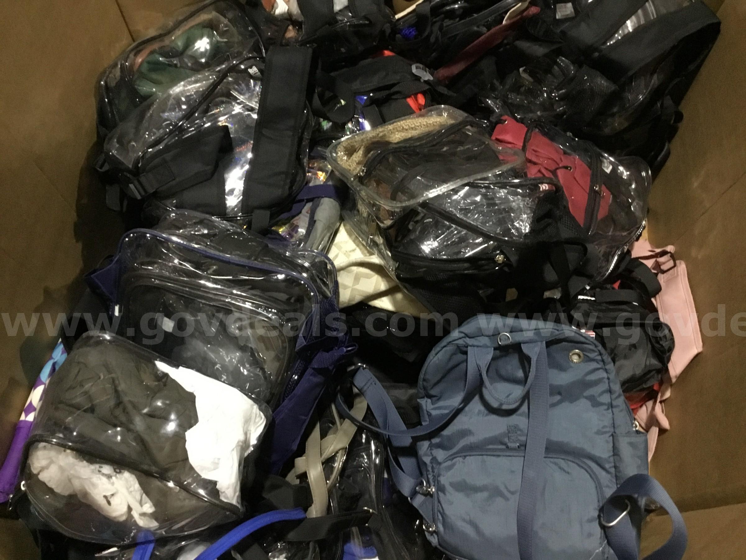 1 Lot of Assorted Clear Bags   Government Surplus Auction - Primary Photo