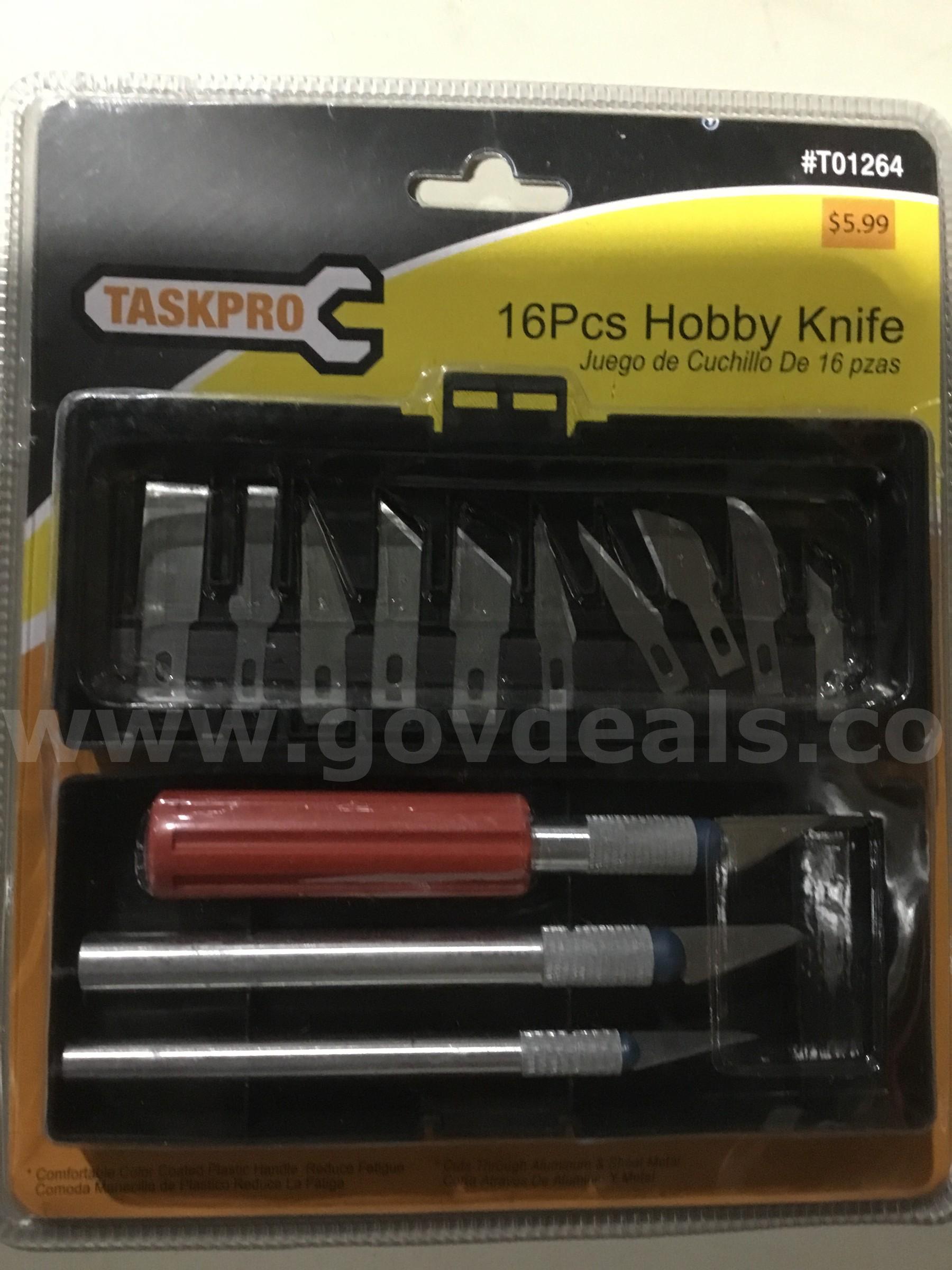 Lot of items-taskpro 16 pc hobby knives  "DH"   Government Surplus Auction - Photo #2