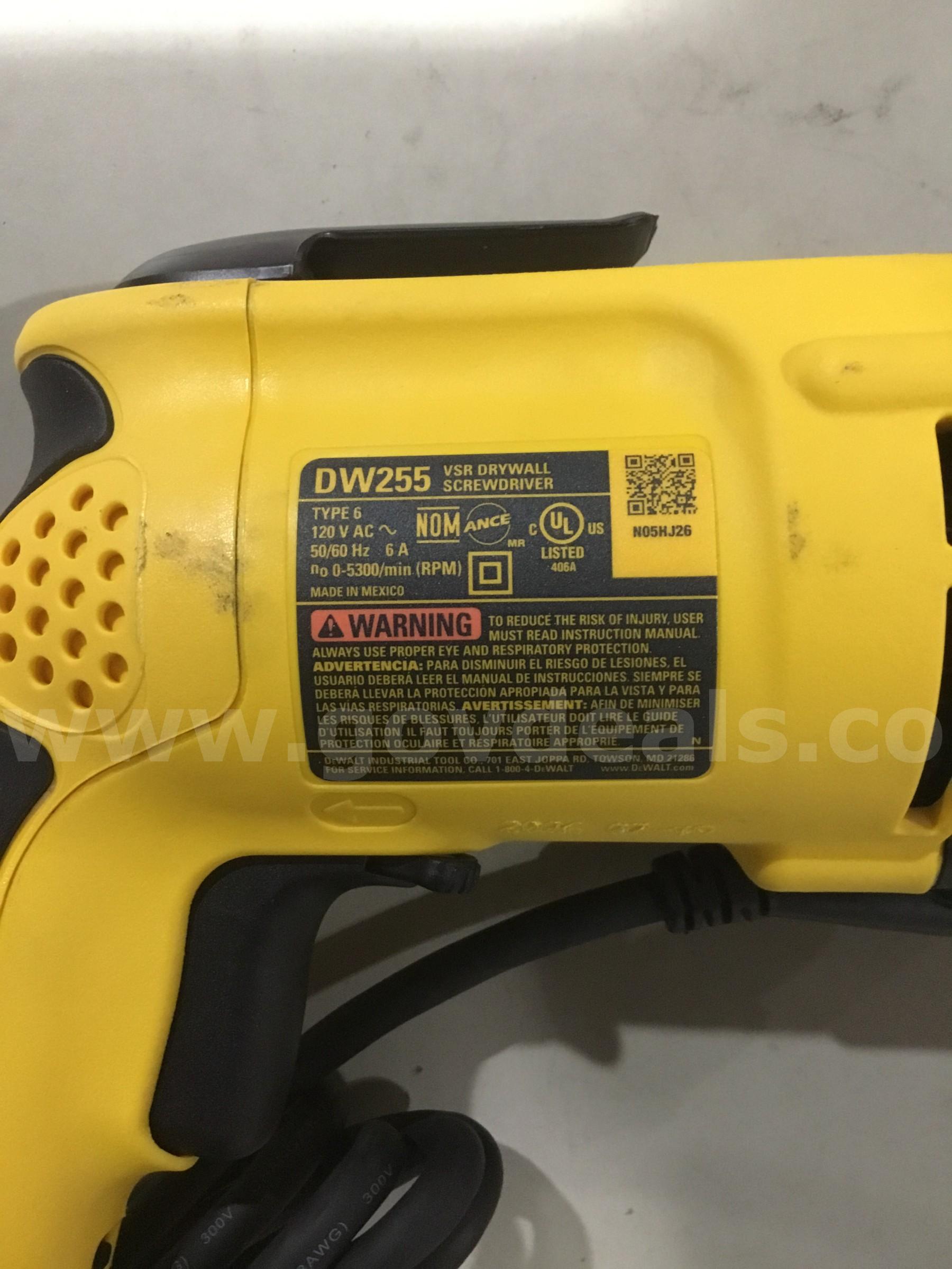 Lot of items-yellow & black Drywall screwdriver (IT TURNS ON)  "DH"   Government Surplus Auction - Photo #2