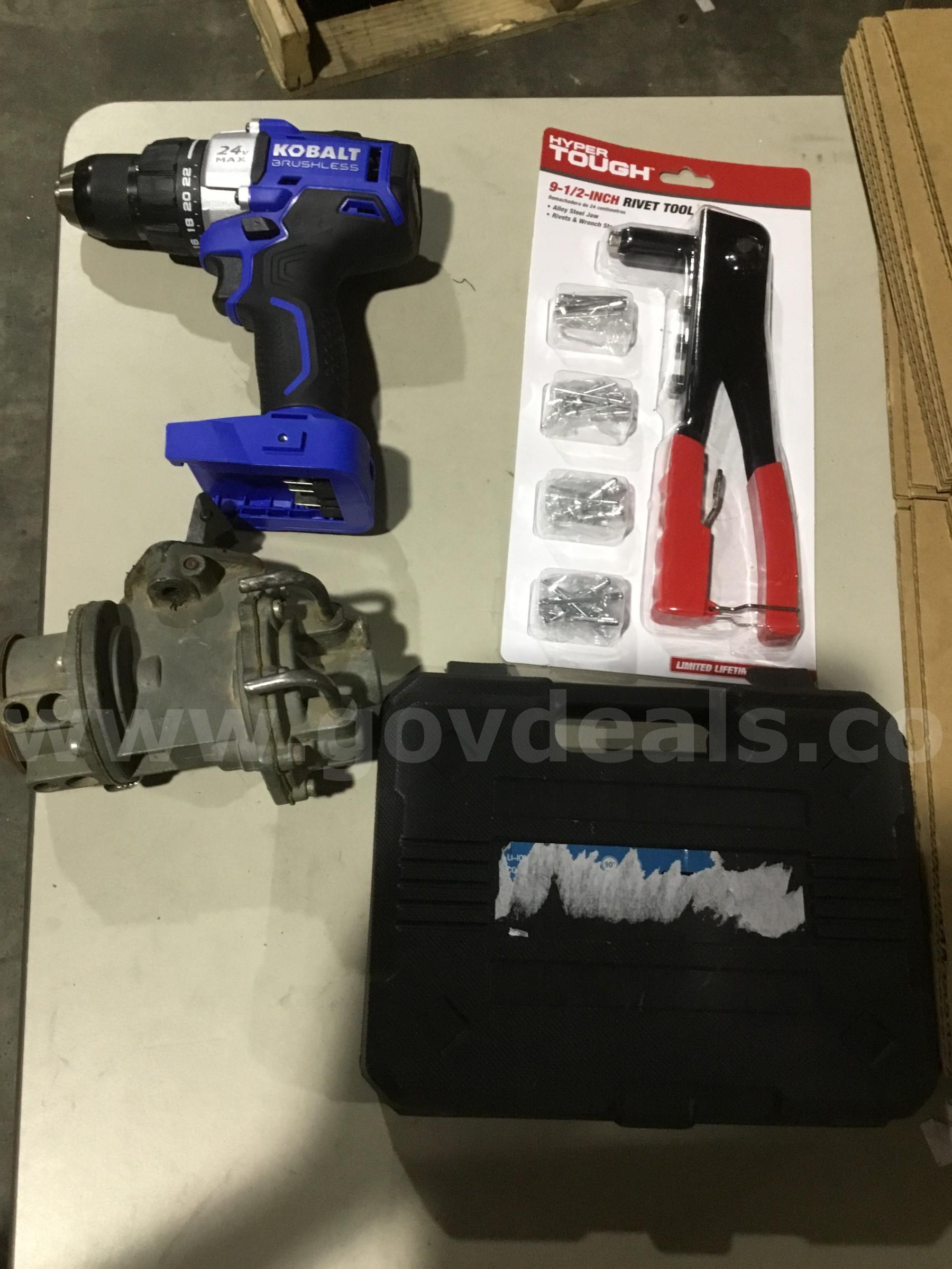 Lot of items-blue & black brushless drill (NO BATTERY INCLUDED)  "DH"