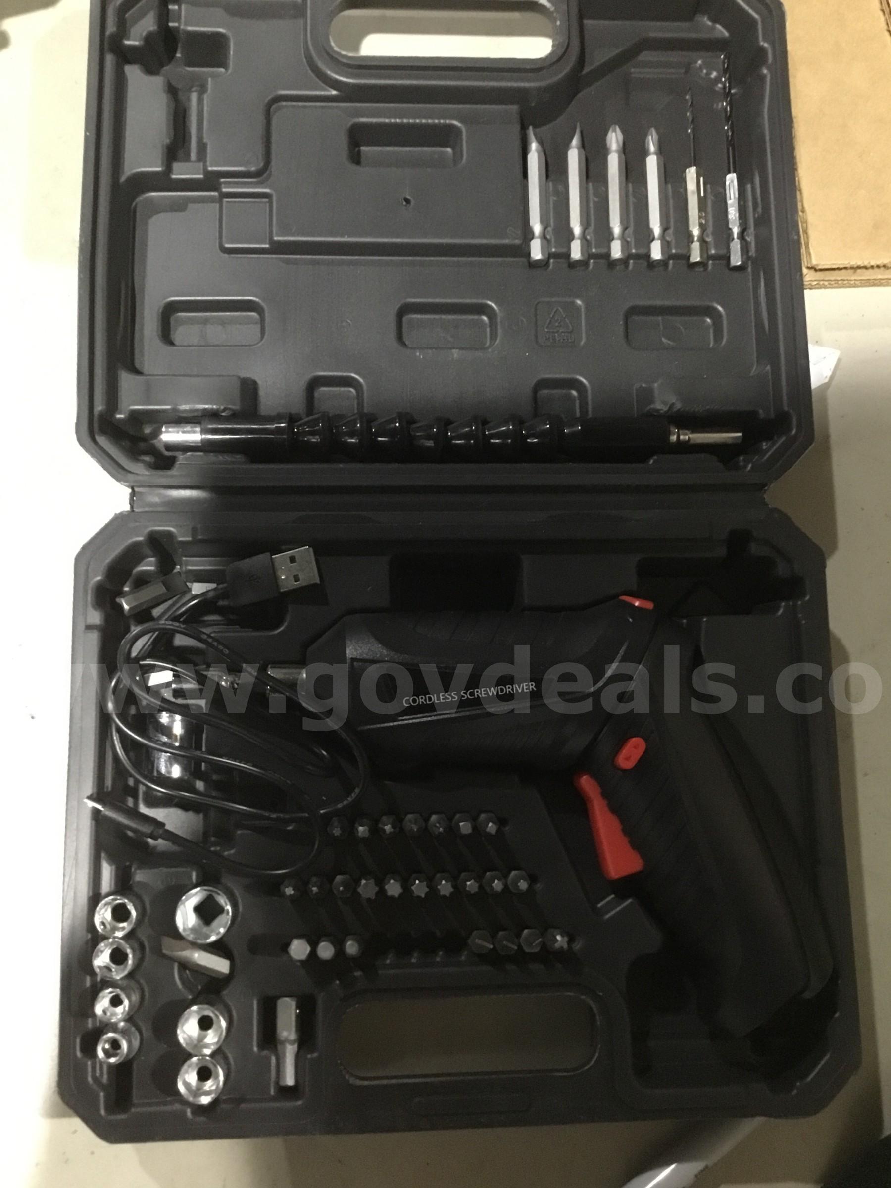 Lot of items-blue & black brushless drill (NO BATTERY INCLUDED)  "DH"   Government Surplus Auction - Photo #2