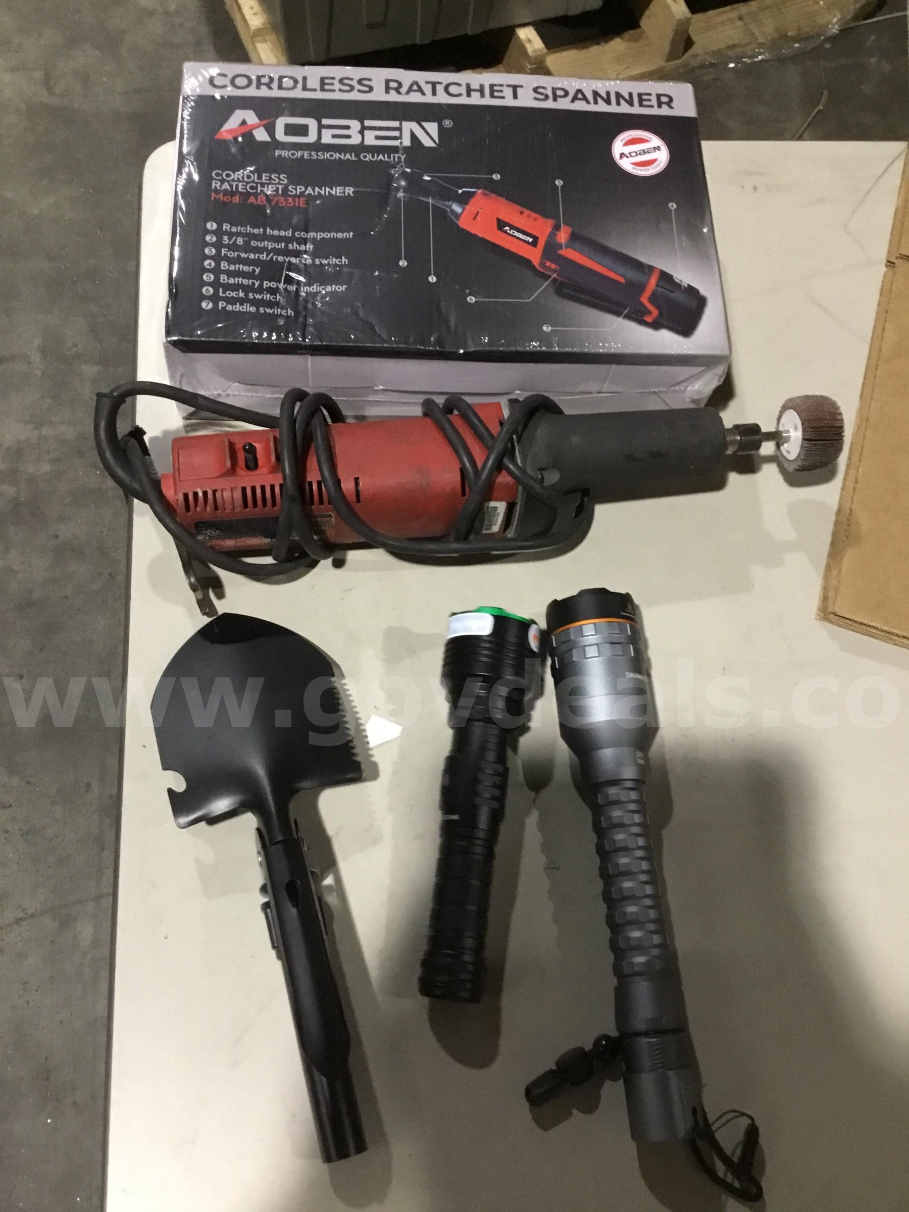 Lot of items-red die grinder (IT TURNS ON)  "DH"