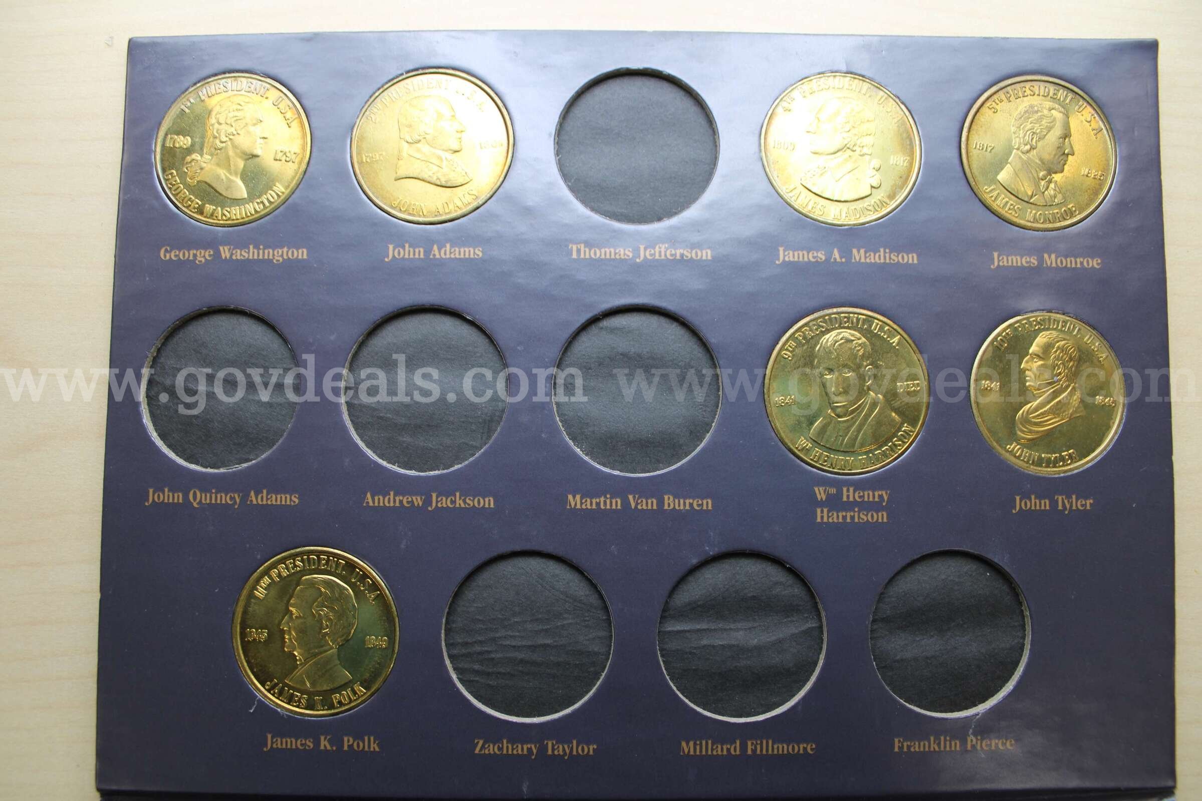 COIN SET (1); $2 BILL (1); $1 COIN (7); HALF DOLLAR (1); QUARTER (7); NICKEL (6)   Government Surplus Auction - Photo #3