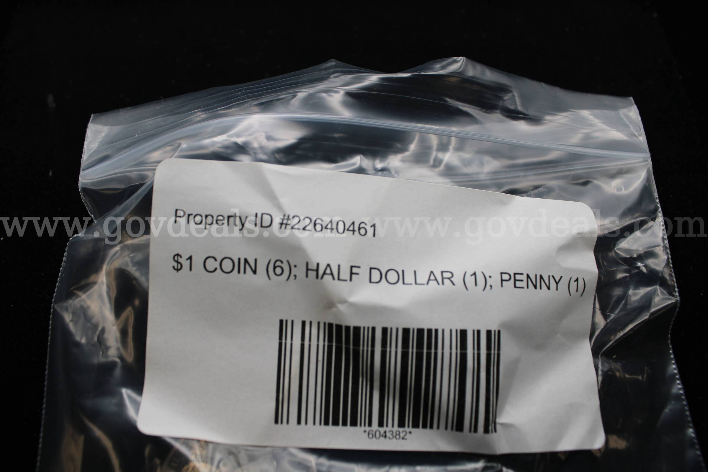 $1 COIN (6); HALF DOLLAR (1); PENNY (1)   Government Surplus Auction - Photo #2