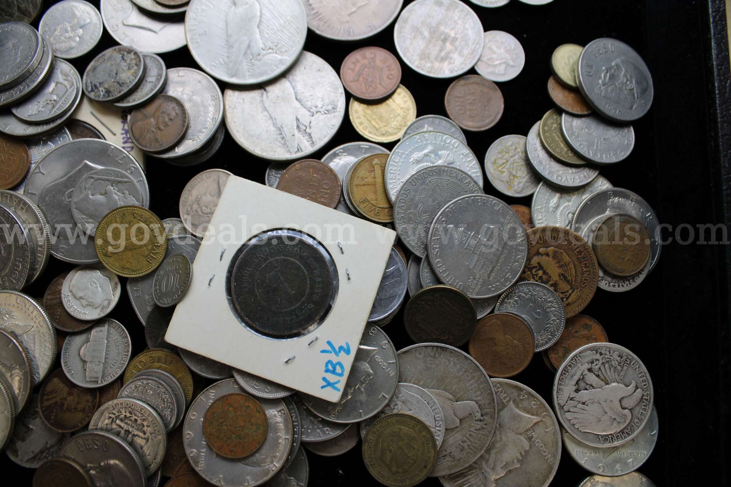 $2 BILL (2); DIMES (7); QUARTERS (4); NICKELS (10); PENNY (22); $1 COIN (8)   Government Surplus Auction - Photo #5