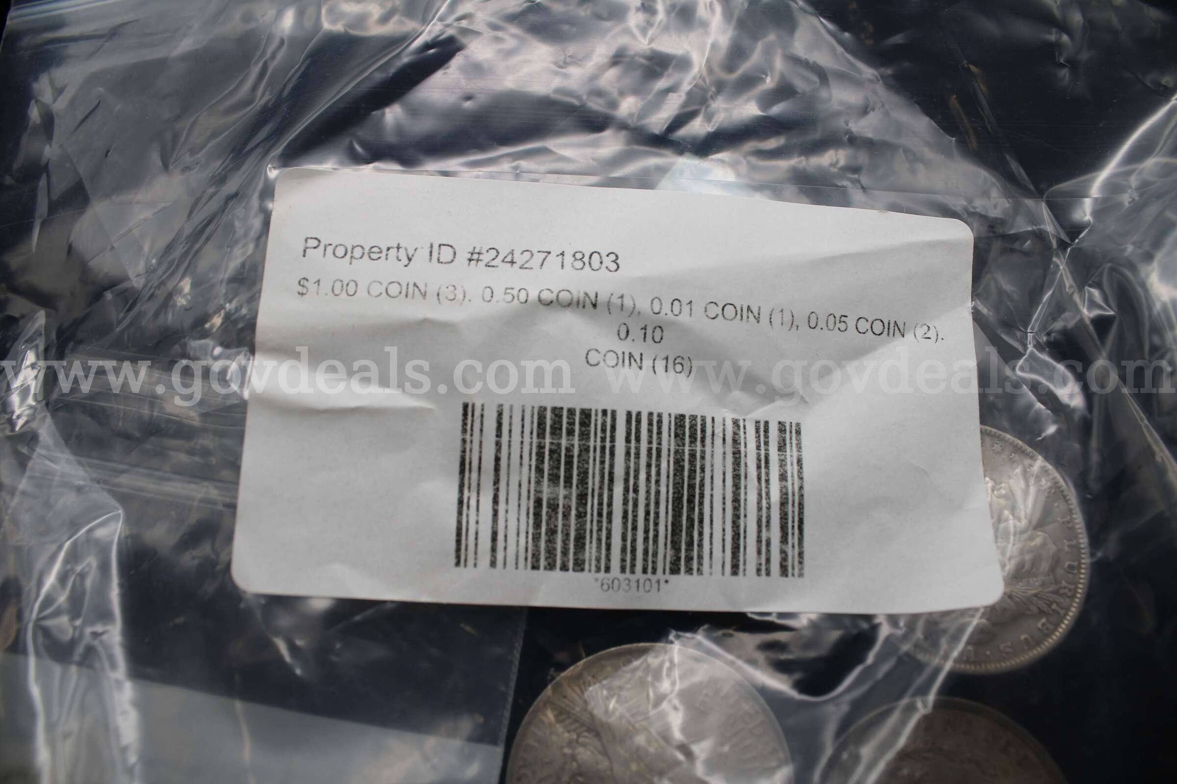 $1.00 COIN (3), 0.50 COIN (1), 0.01 COIN (1), 0.05 COIN (2).  0.10 COIN (16)   Government Surplus Auction - Photo #5