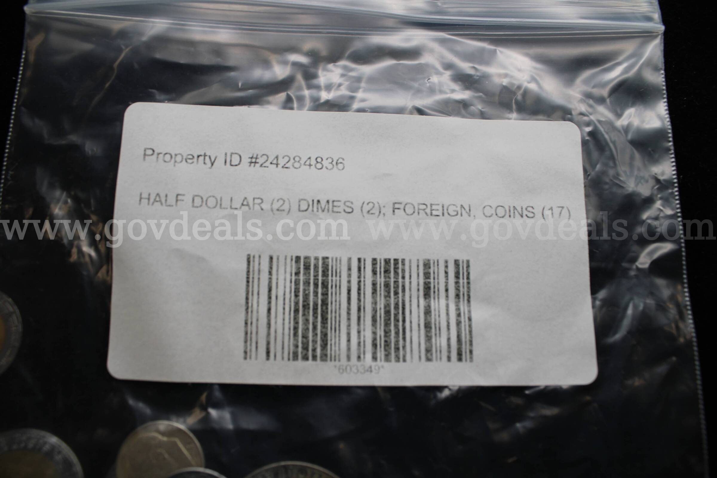 HALF DOLLAR (2) DIMES (2); FOREIGN, COINS (17)   Government Surplus Auction - Photo #4